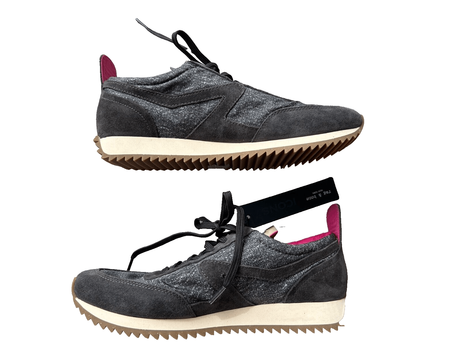Rag & Bone Rag & Bone Retro Runner Trainer In Grey Denim ( 38 ) Size US 8 / IT 38 - 5 Thumbnail