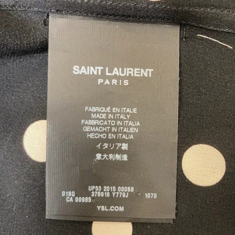 Saint Laurent Paris S/S16 Polkadot Silk Shirt by Hedi Slimane Size US M / EU 48-50 / 2 - 4 Thumbnail
