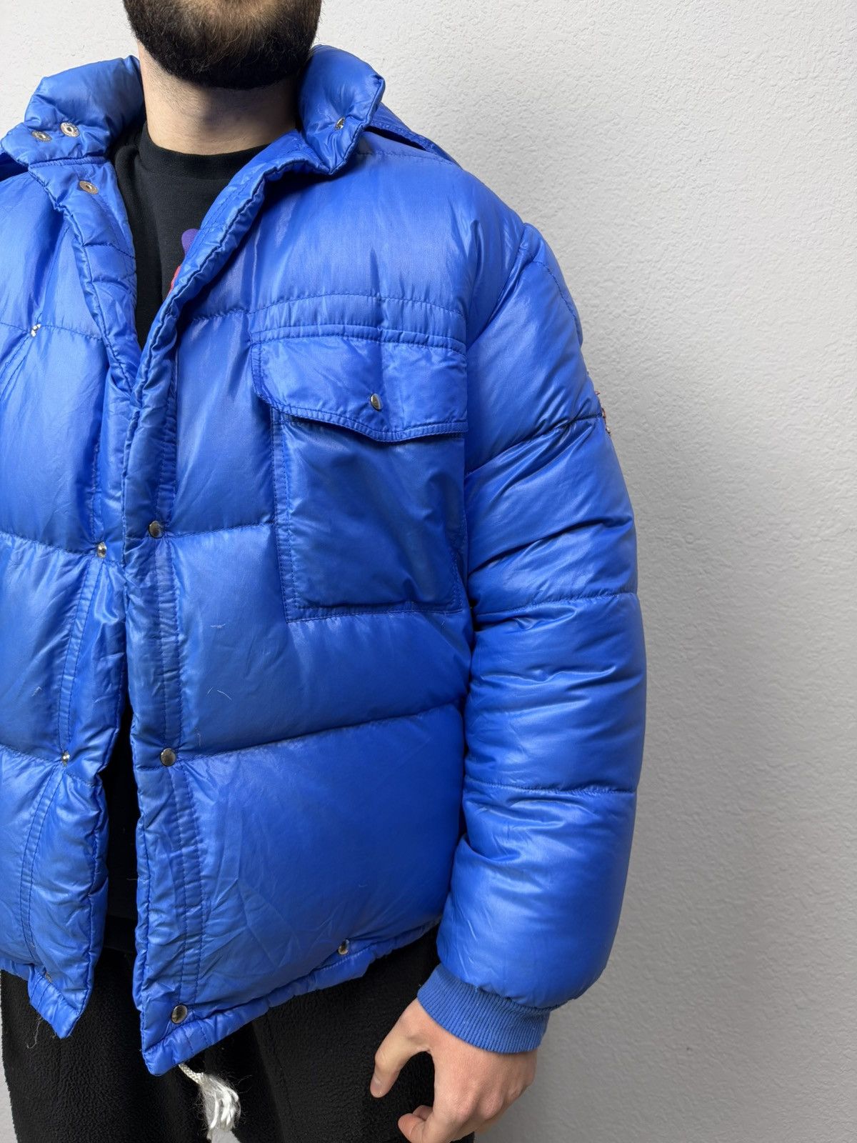 Moncler Vintage Moncler Down Puffer Jacket Hooded Blue Archival Size US M / EU 48-50 / 2 - 7 Thumbnail