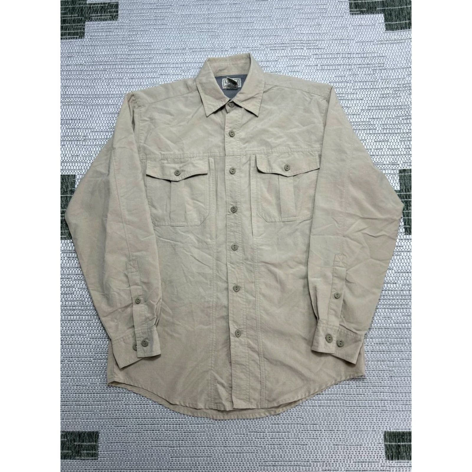 Vintage VINTAGE LL Bean Double Field Shirt Mens Small Brown Logo Lined Nylon Button Up Hunting Size US S / EU 44-46 / 1 - 2 Thumbnail
