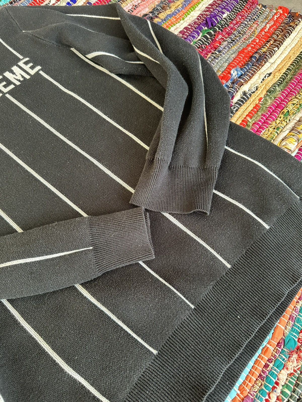 Supreme Supreme 13 AW Wide Pinstripe Sweater striped Size US L / EU 52-54 / 3 - 6 Thumbnail