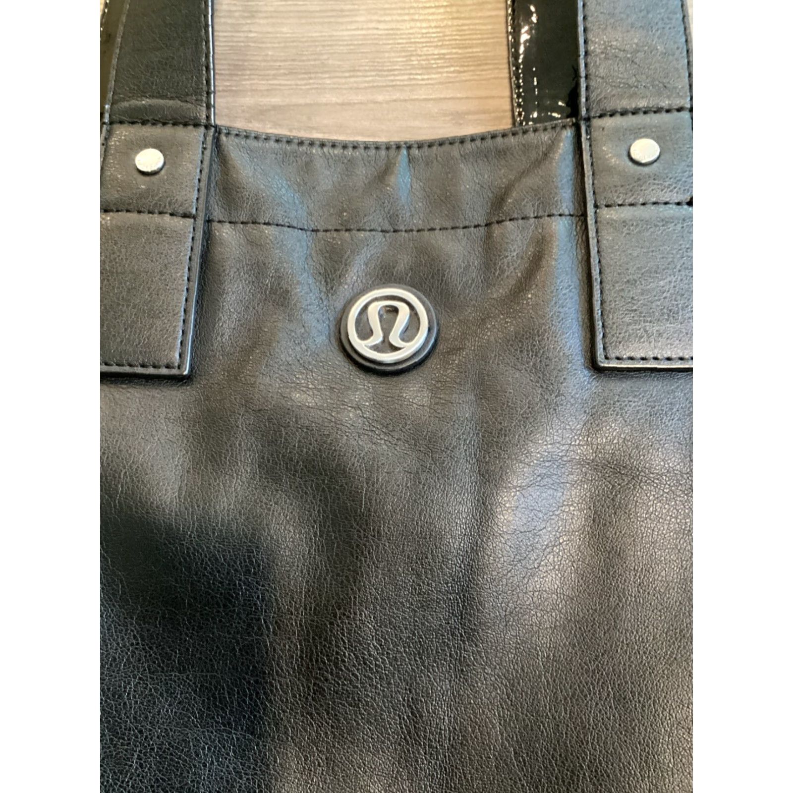 Lululemon LuluLemon Dream Big Black Tote Double Handle Shopping Bag Size ONE SIZE - 2 Thumbnail