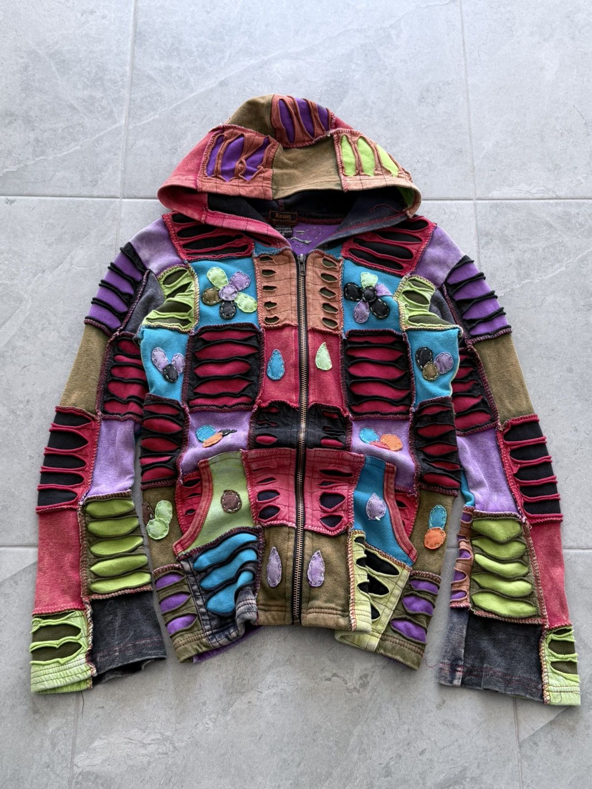 Hysteric Glamour Vintage Y2K Hysteric Glamour Patchwork Zip Hoodie Size S / US 4 / IT 40 - 1 Thumbnail