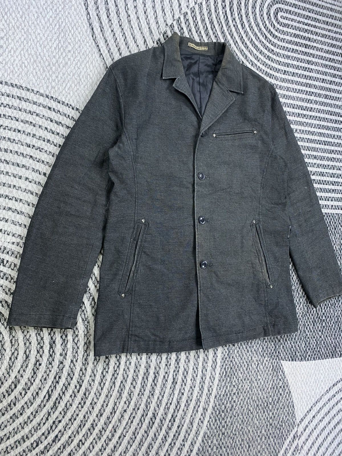 Japanese Brand Vintage Elle Homme Fullbutton Designed Blazer Coat Jacket Size US M / EU 48-50 / 2 - 3 Thumbnail
