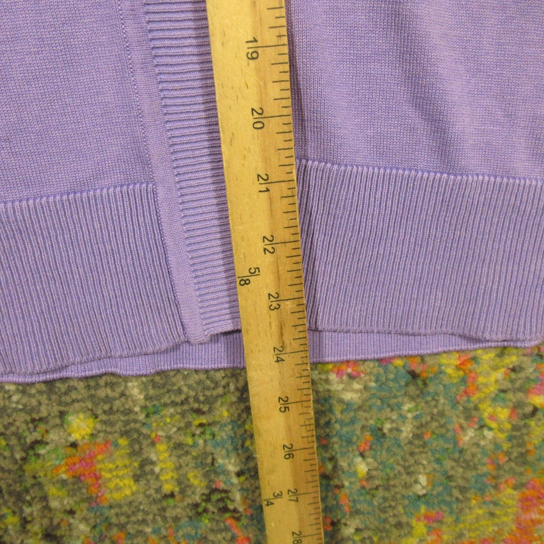 Coldwater Creek Coldwater Creek Cardigan Sweater Womens XS Purple Silk Cotton Button V-Neck Beaded NWT Size XS / US 0-2 / IT 36-38 - 2 Thumbnail