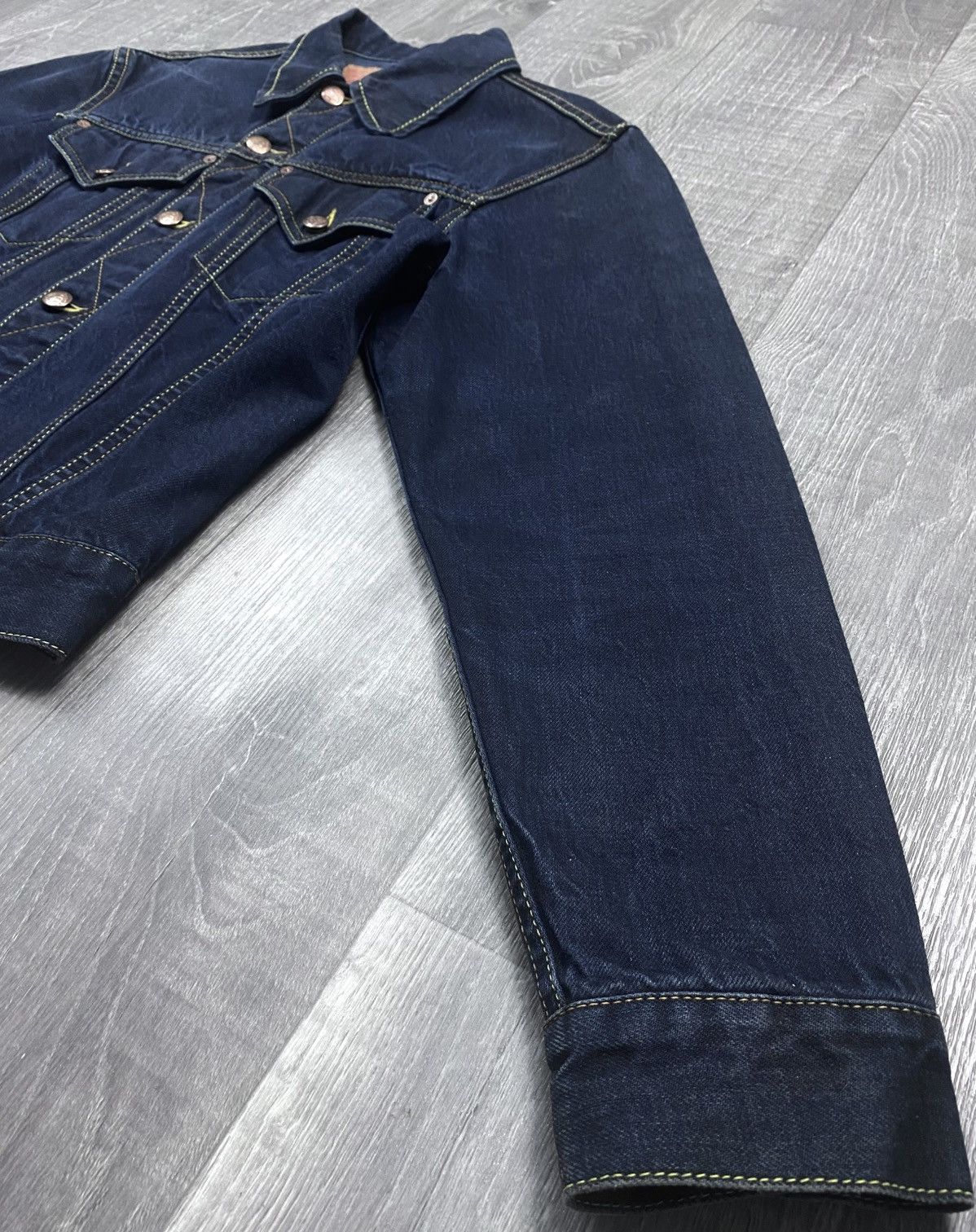 Evisu Evisu Maniacs Embroidered Logo Heritage Denim Jeans Jacket Size L / US 10 / IT 46 - 8 Thumbnail
