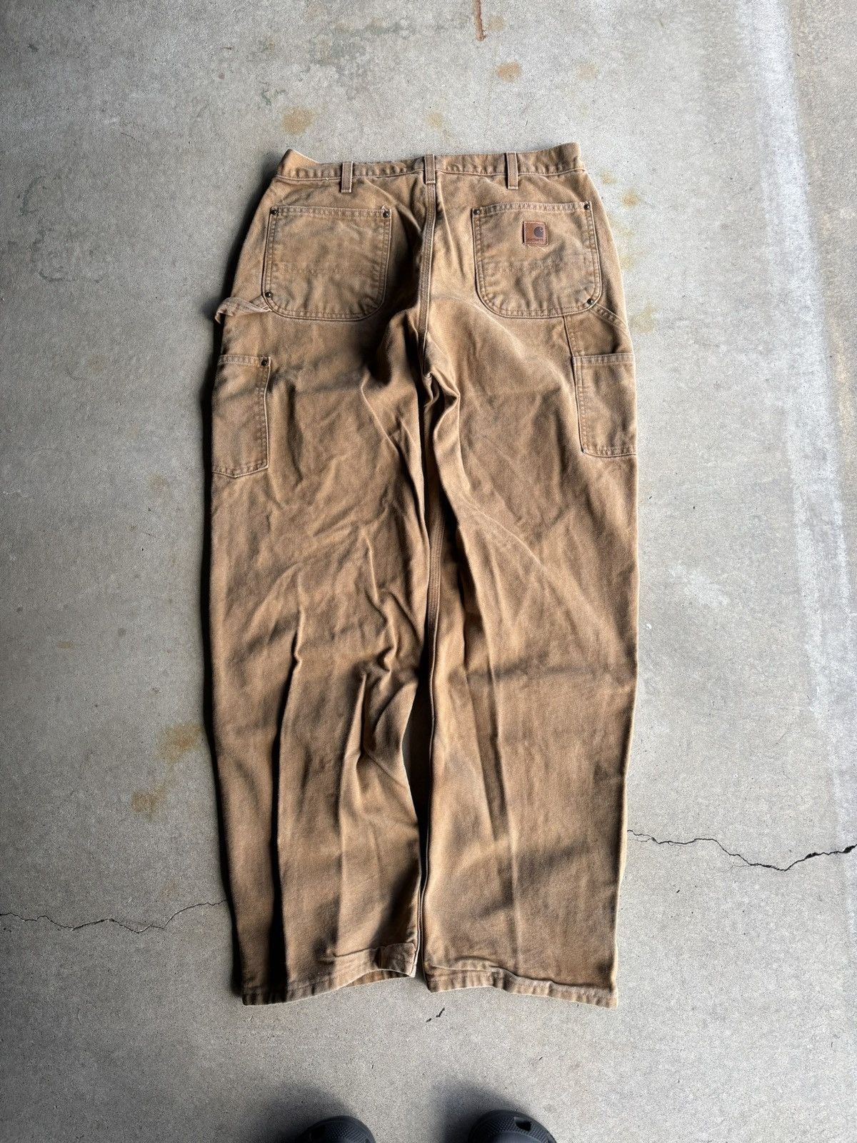 Carhartt Vintage Carhartt Tan Beige Double Knee Wide Leg Workwear Size US 36 / EU 52 - 2 Thumbnail
