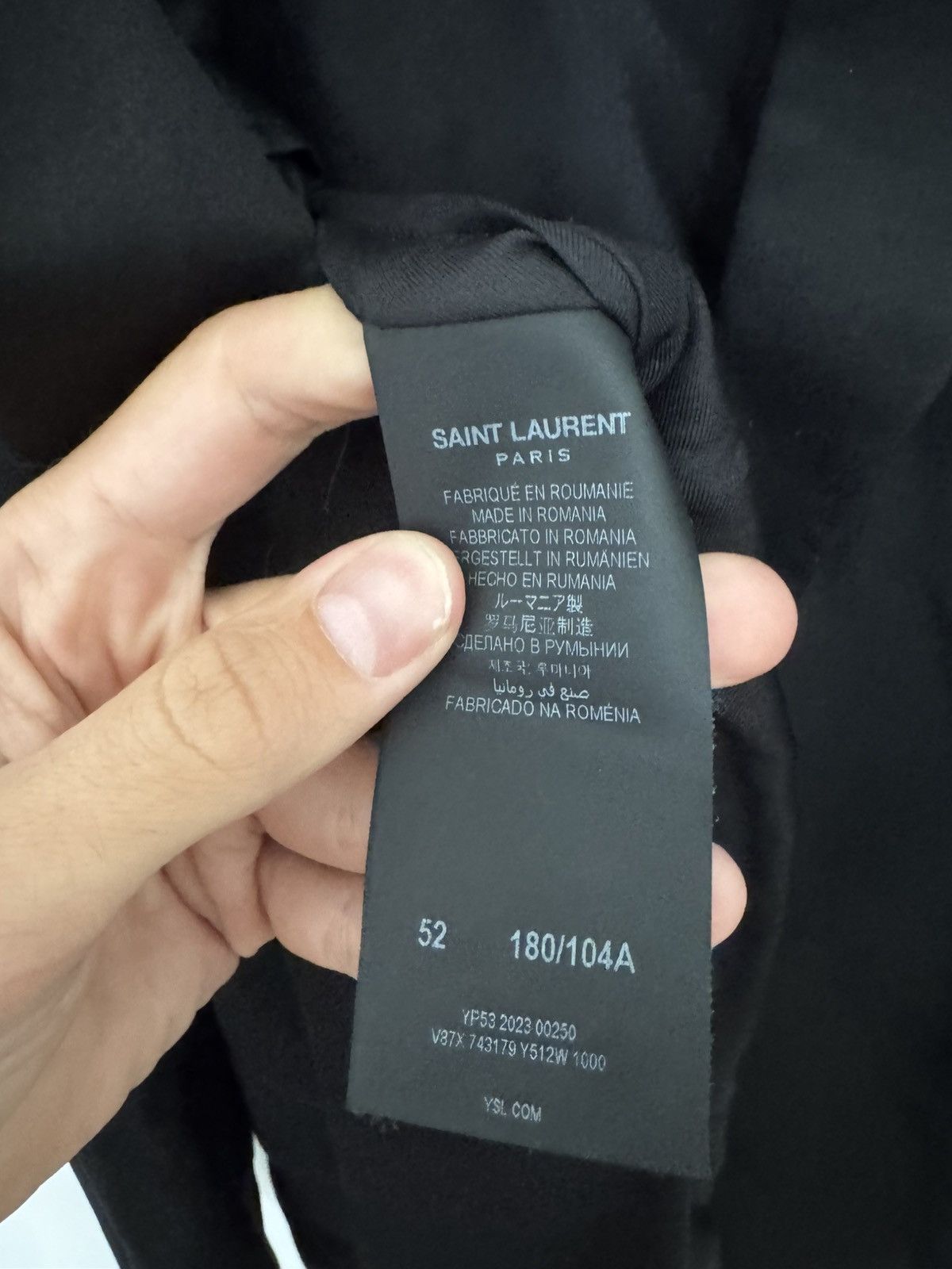 Saint Laurent Paris Peaked Lapel Le Smoking Blazer Size 52R - 3 Thumbnail