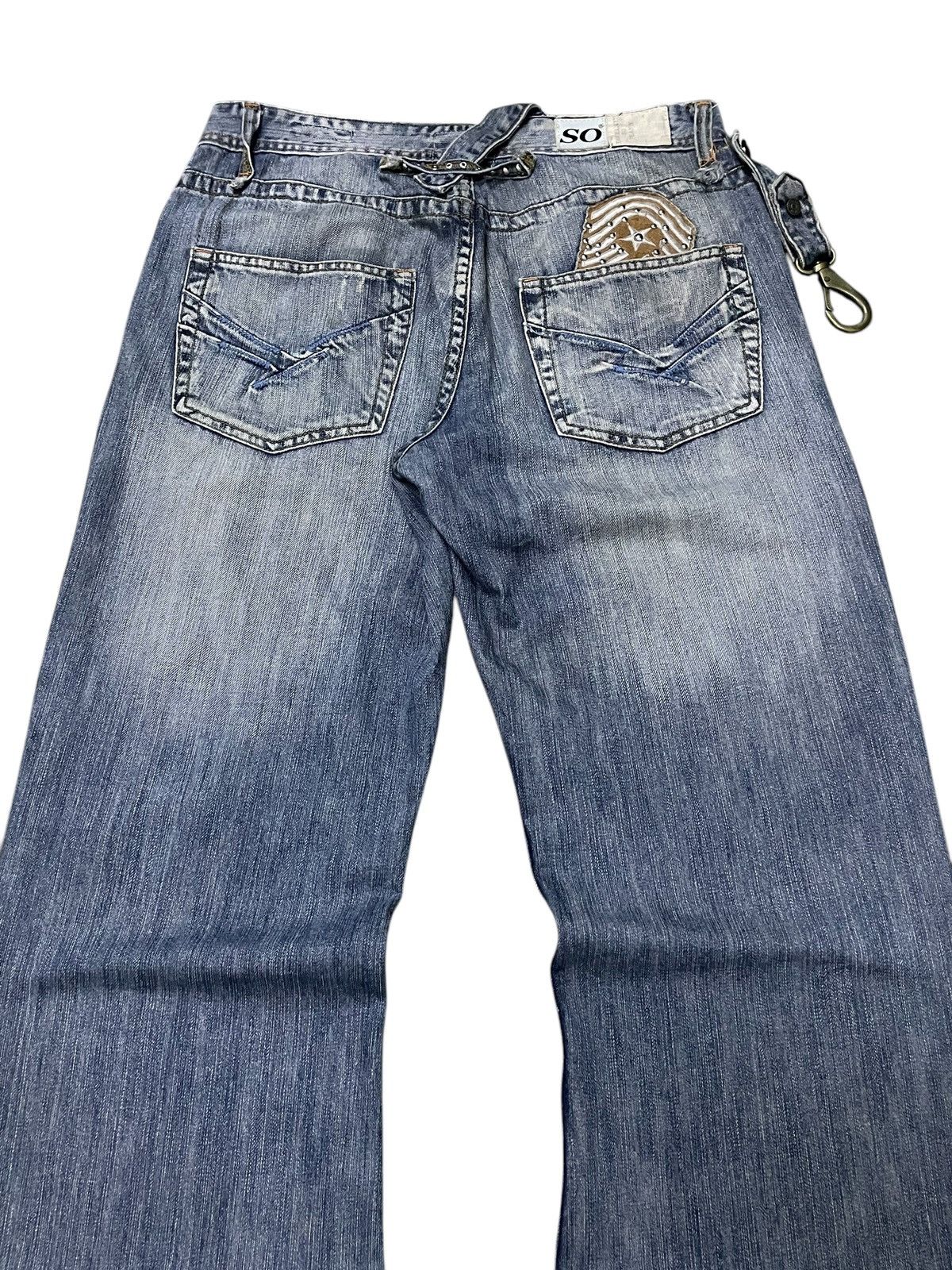 Hysteric Glamour Taverniti 🪝 Hooks Embellished Patched Baggy Loose Jeans Size US 31 - 14 Thumbnail