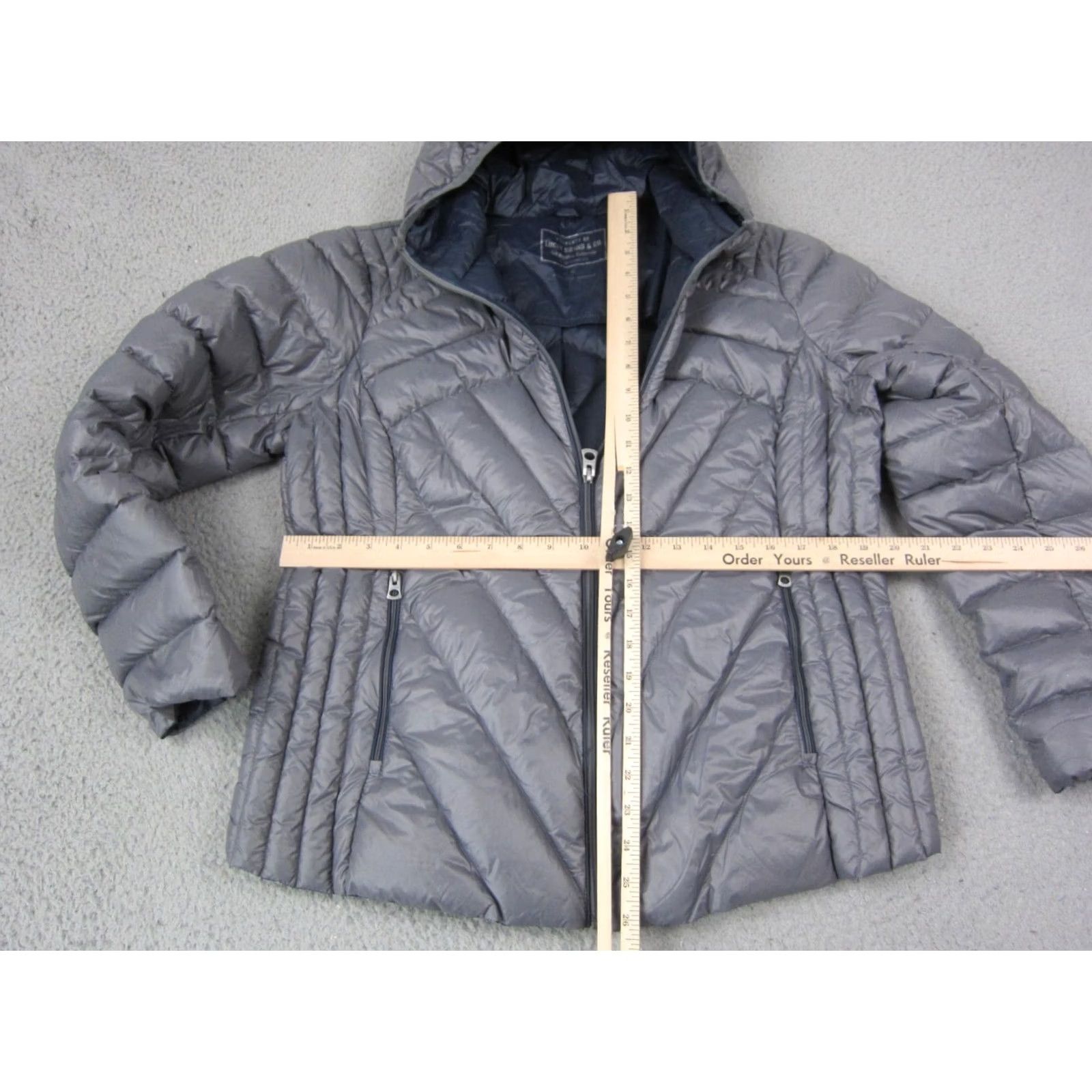 Lucky Brand Lucky Brand Jacket Womens XL Gray Duck Down Puffer Full Zip Hooded Size XL / US 12-14 / IT 48-50 - 6 Thumbnail