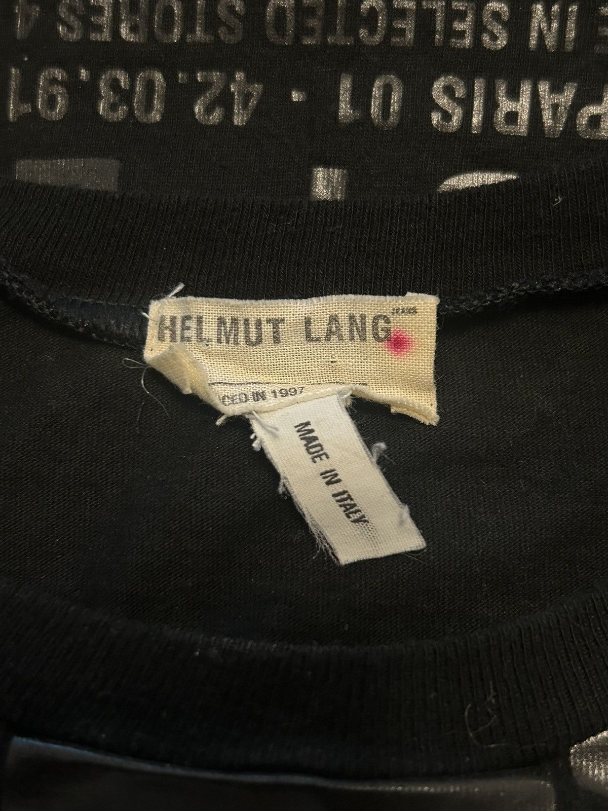 Helmut Lang AW97 Union Jack Backstage Logo Tee Size US S / EU 44-46 / 1 - 5 Thumbnail