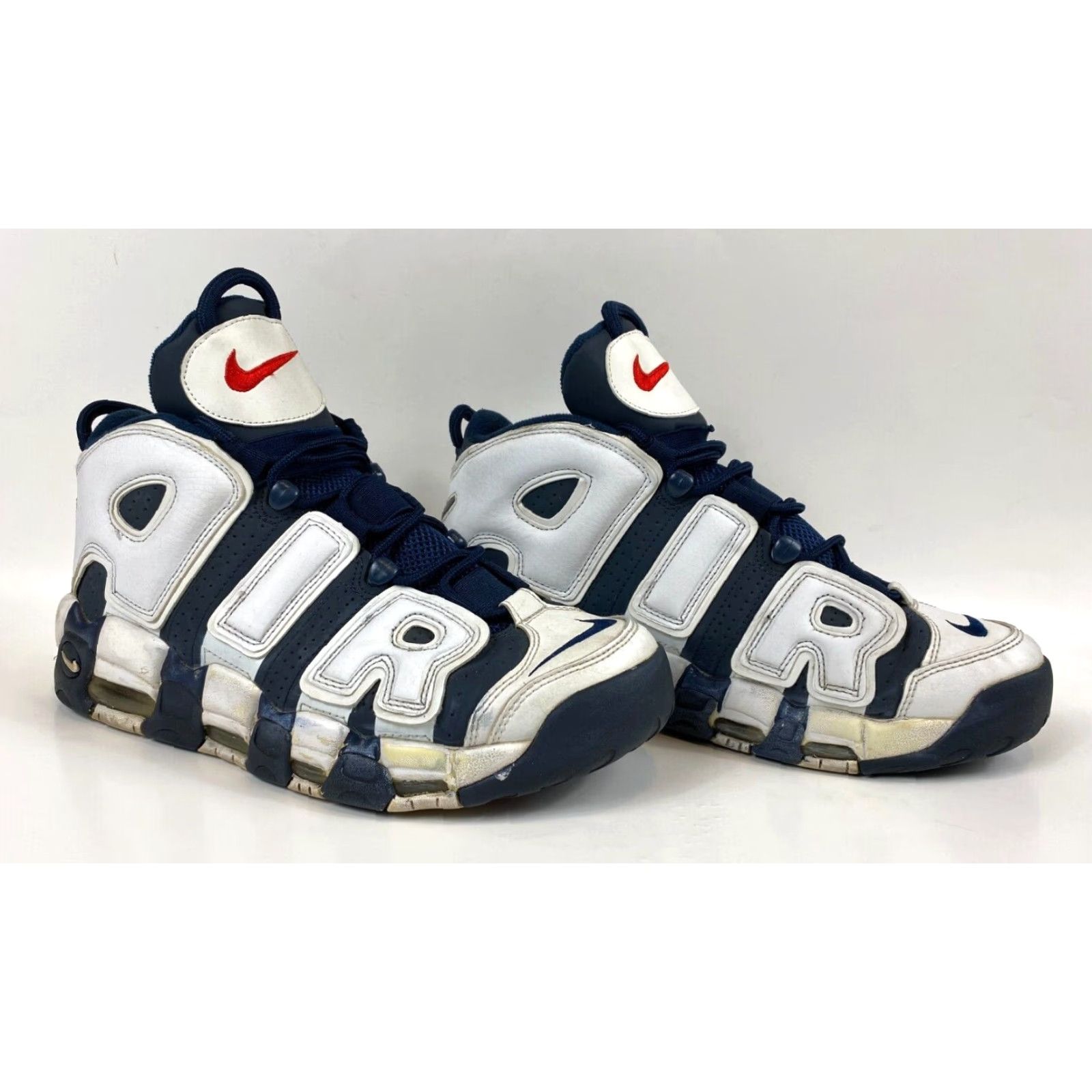 Nike VINTAGE Nike Air More Uptempo Olympic 2016 Mens Athletic Sneaker 414962-104 US 10 White Navy 90s? Size US 9 / EU 42 - 3 Thumbnail