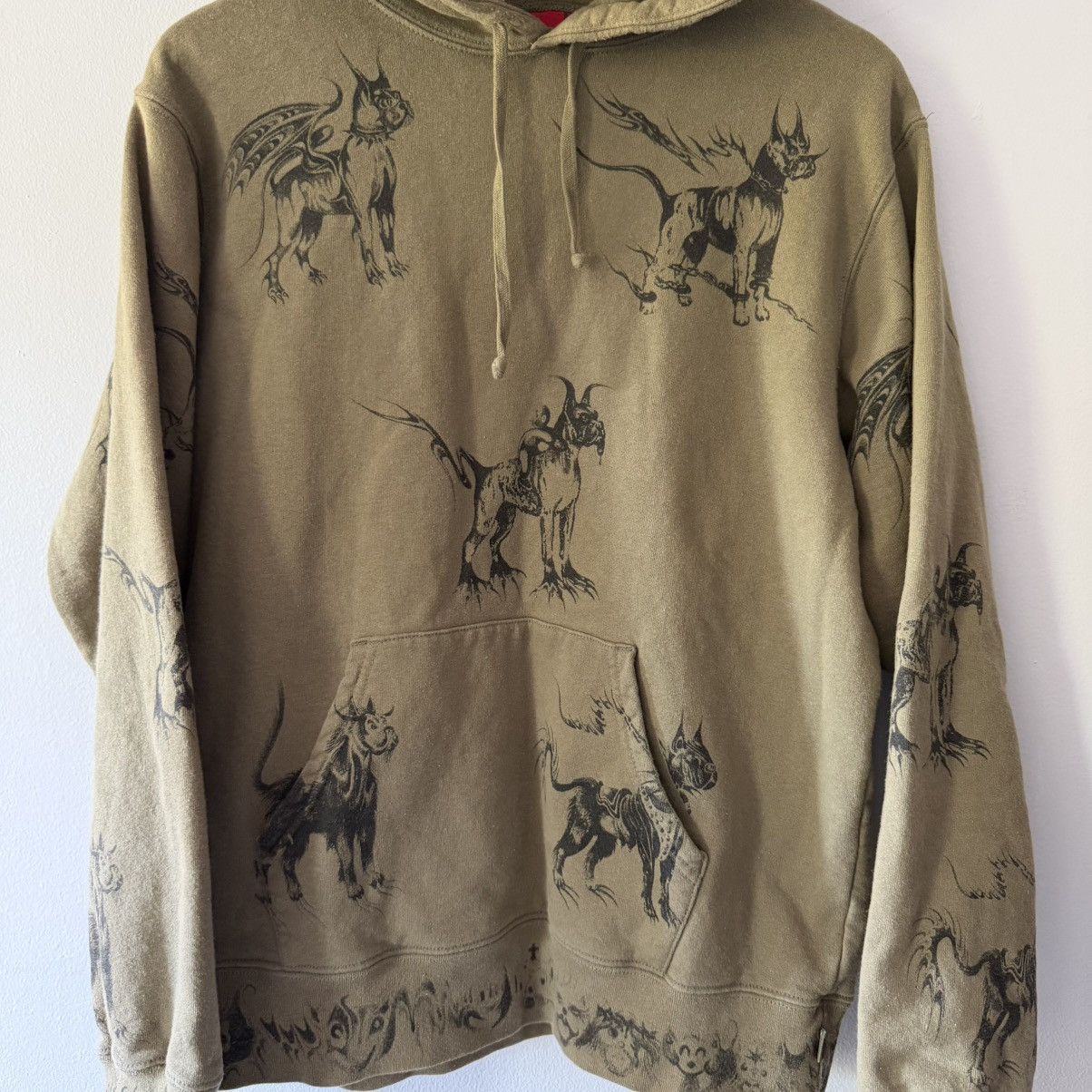 Supreme Ss20 animals hooded sweatshirt medium olive Size US M / EU 48-50 / 2 - 2 Thumbnail