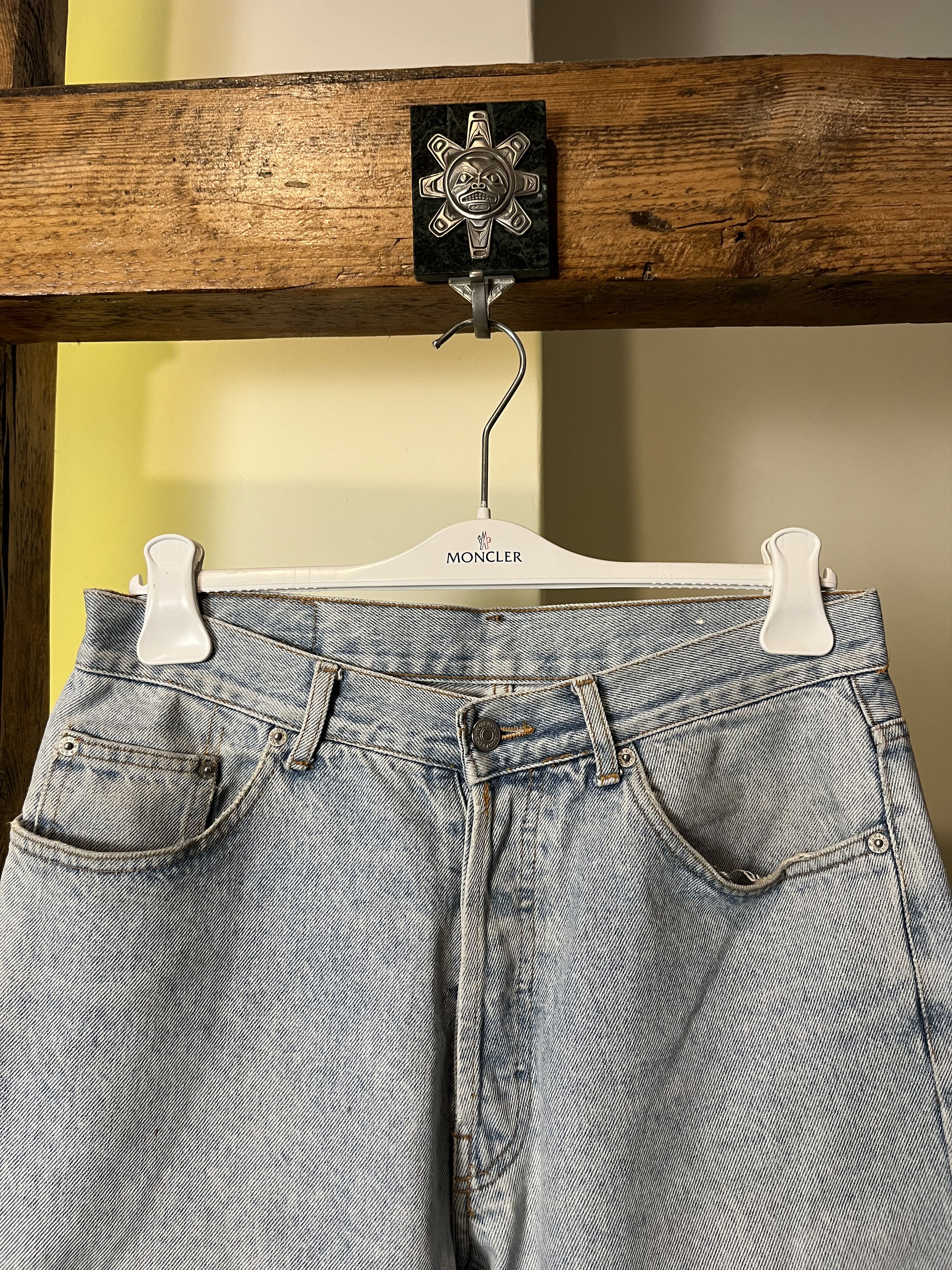 Chevignon × Vintage Vintage 90s Chevignon Baby Blue Denim Jeans Made in Italy Size US 33 - 3 Thumbnail