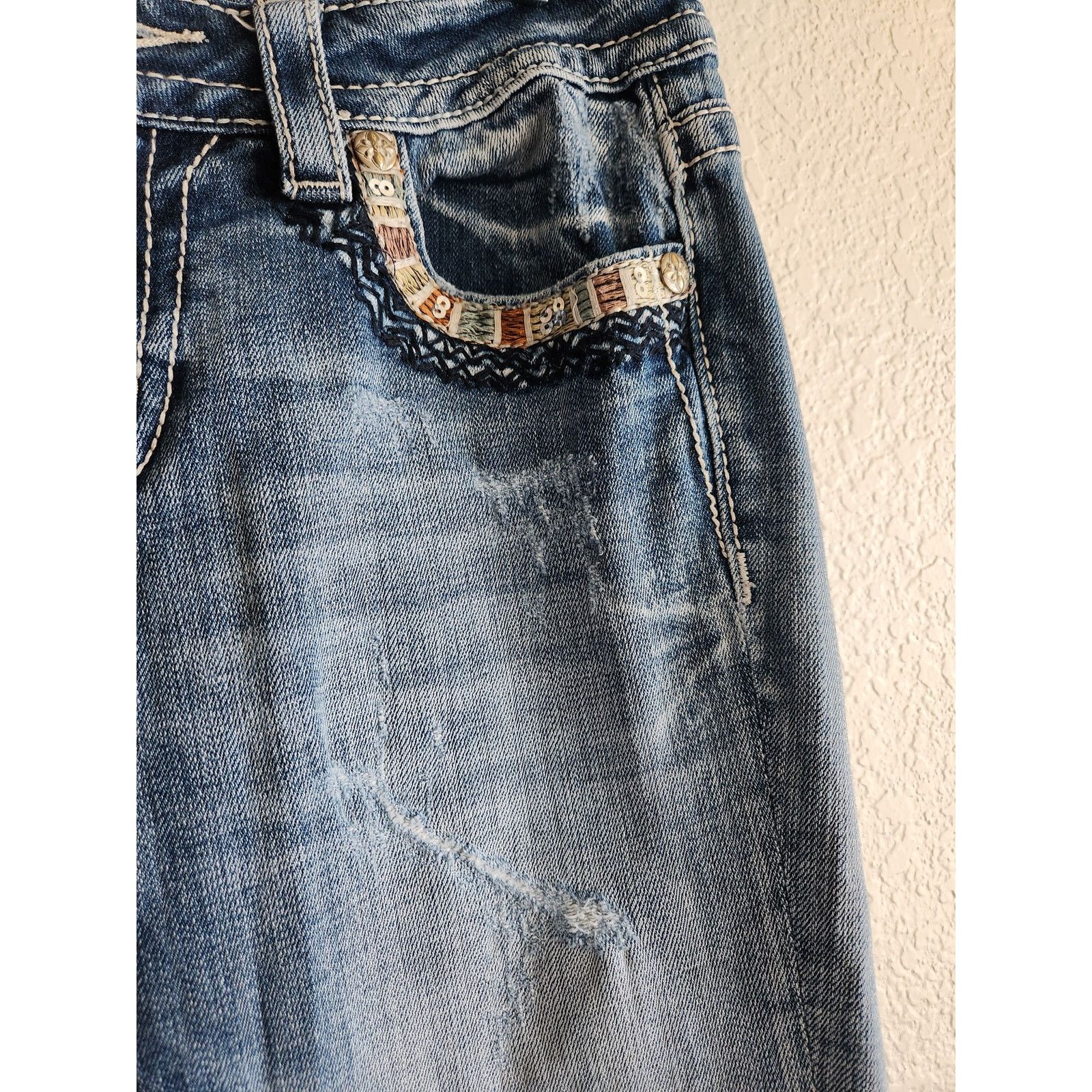 Miss Me Miss Me Mid Rise Skinny Light Embellished Denim Jeans-28 Size 28" / US 6 / IT 42 - 5 Thumbnail