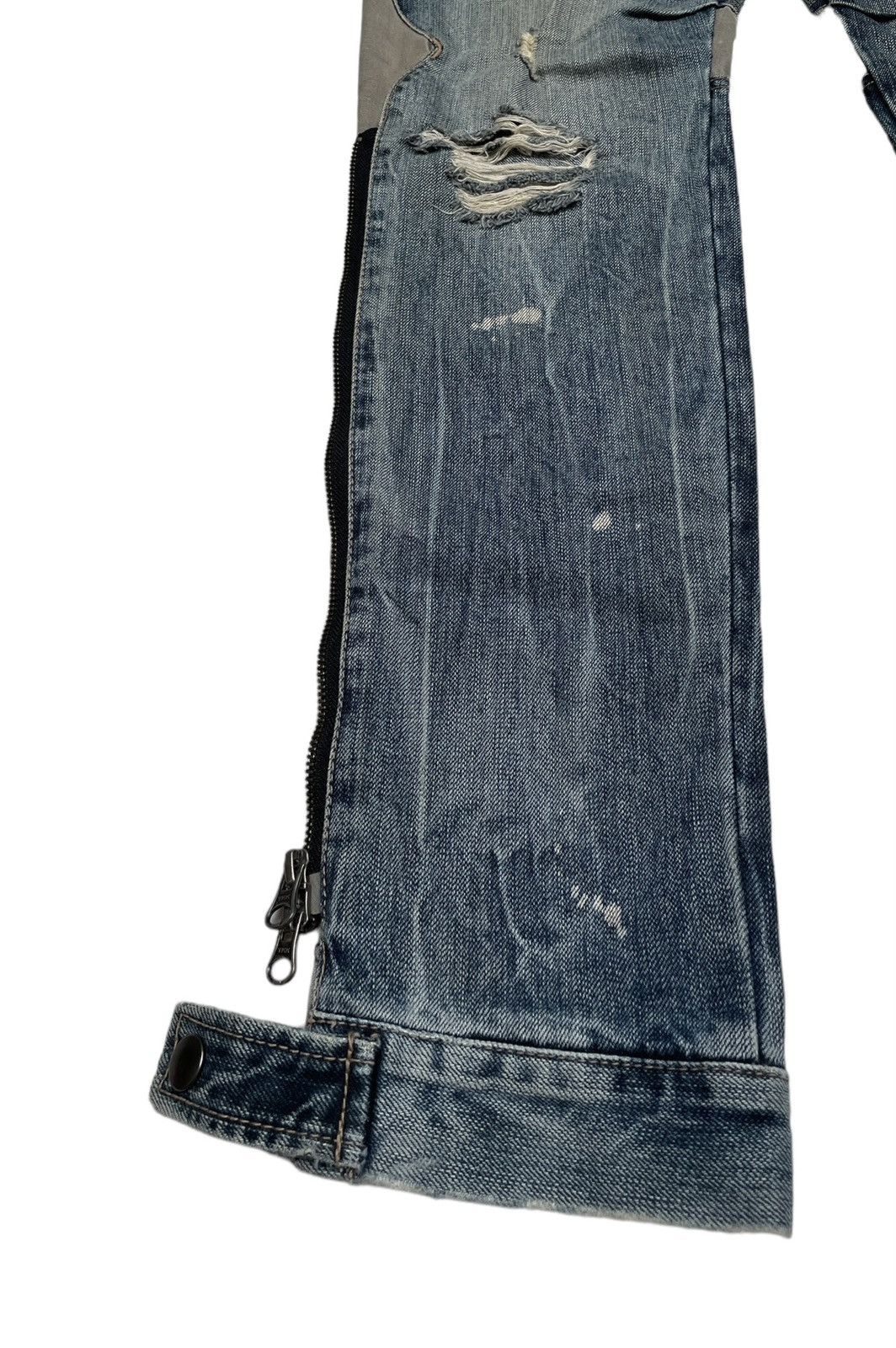 14th Addiction × Le Grande Bleu (L.G.B.) × PPFM Rare Design Vintage Brand PPFM Tactical Jeans 1990s Size US 31 - 8 Thumbnail