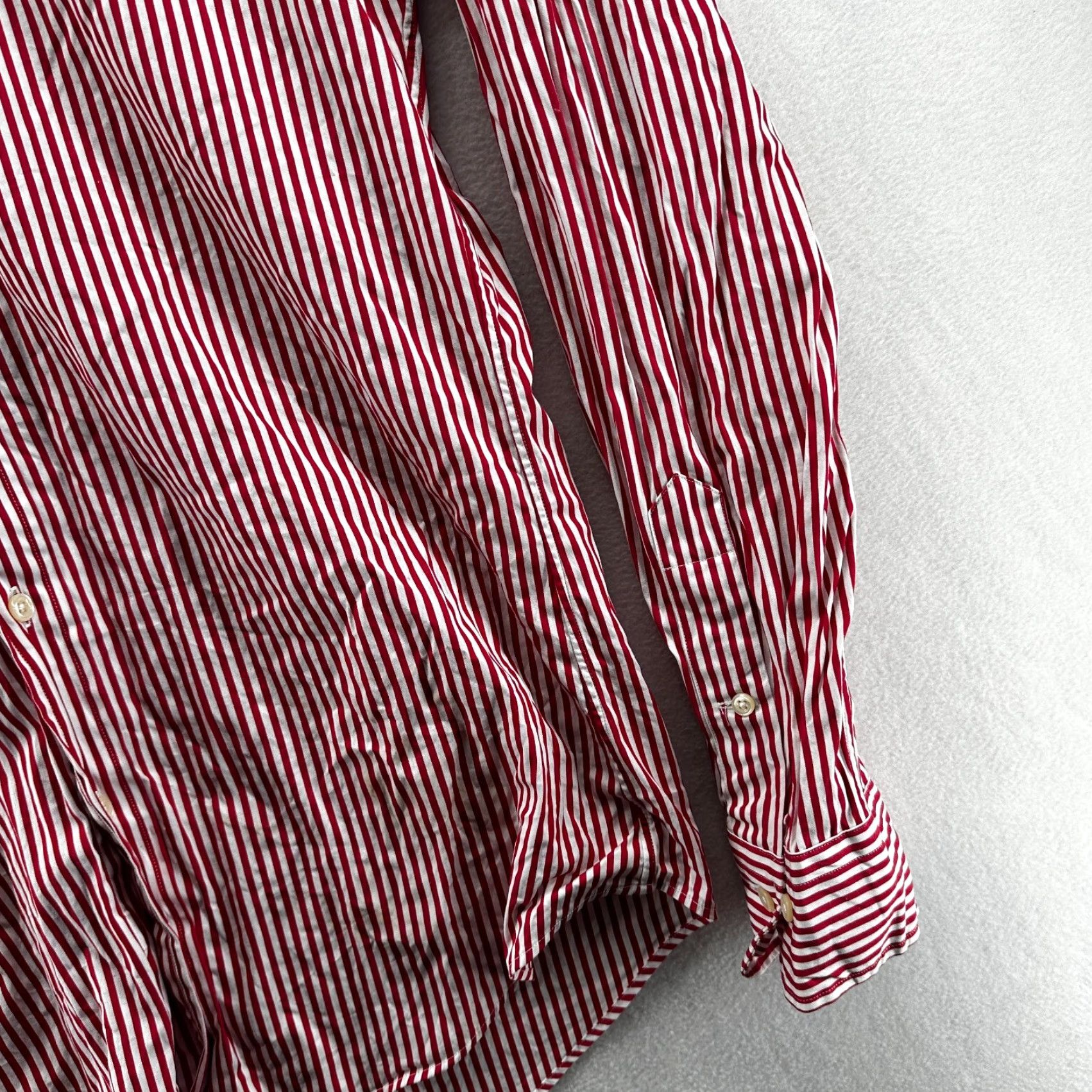 Ralph Lauren Polo By Ralph Lauren Dress Shirt Pink White Striped Custom Fit 15 M Men Shirts / Dress Shirt / Casual Formal Mens Size 40R - 7 Thumbnail