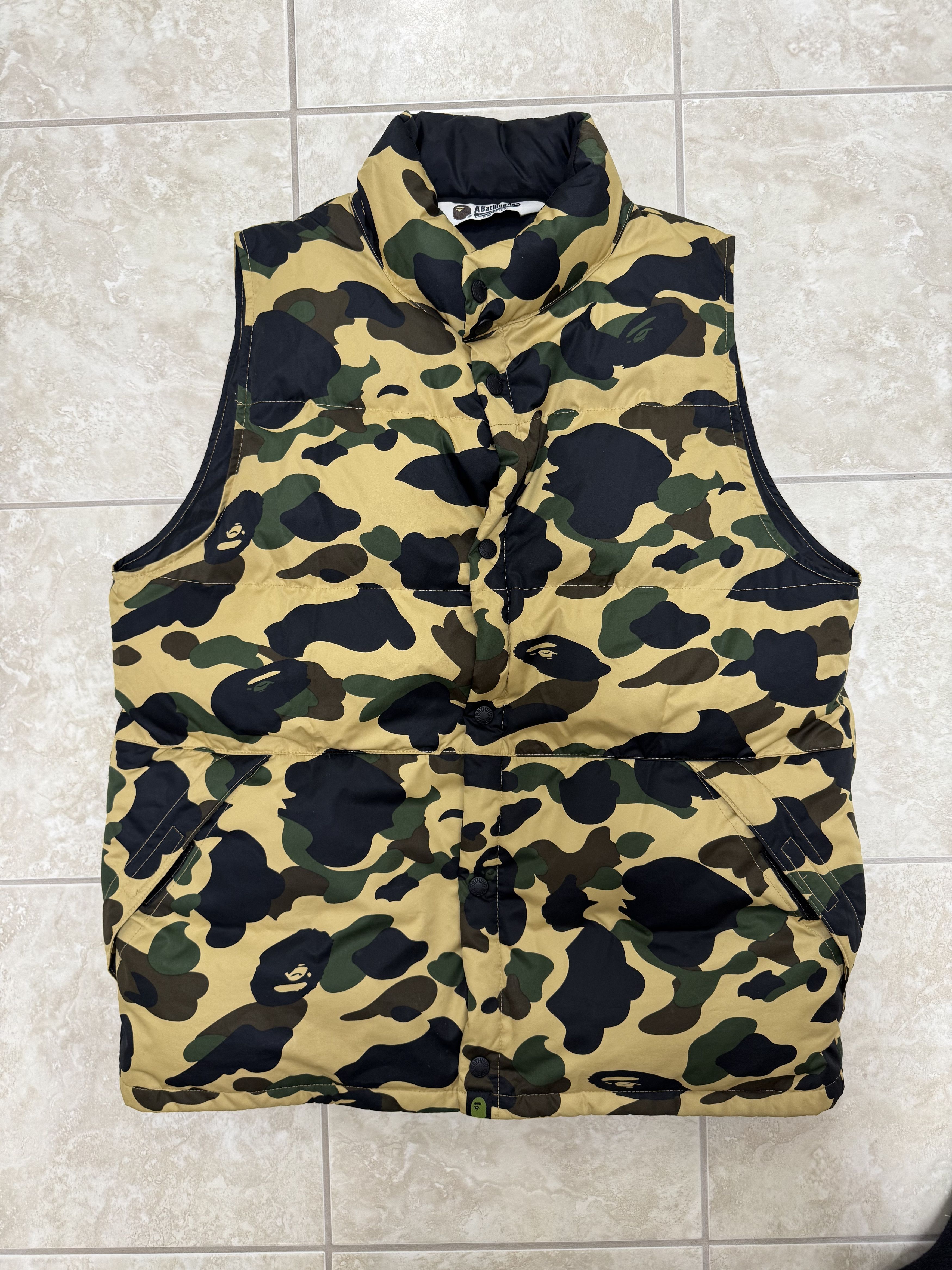 Bape 1st Camo Puffer Vest Mens Extra-Large