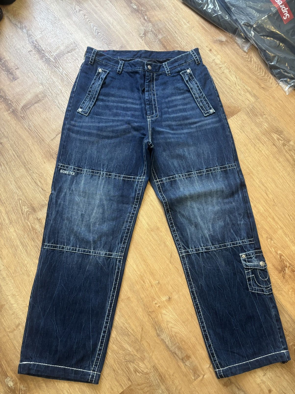 Supreme Supreme True Religion Gore-Tex Lined Denim Pants XL Sz 36 