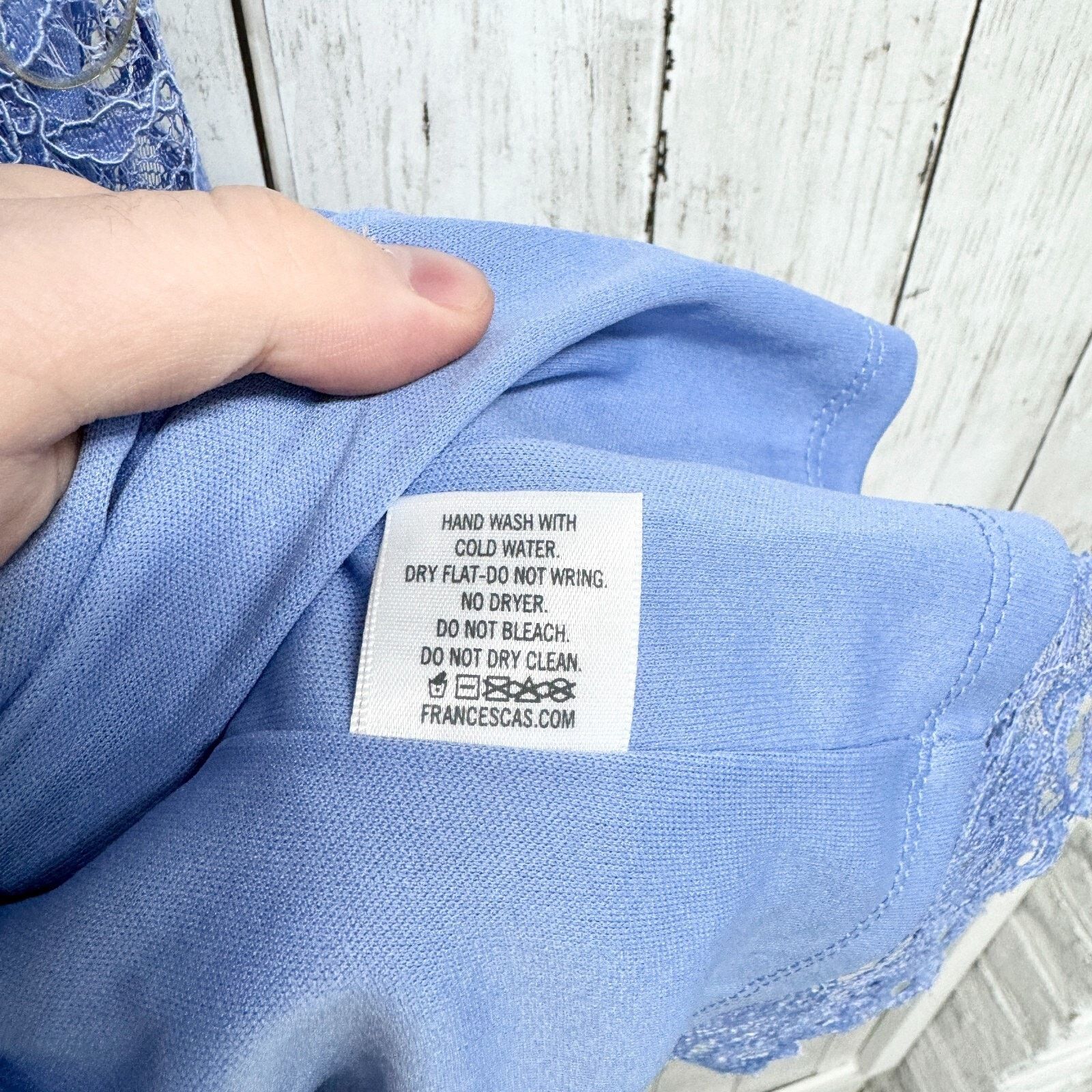 Other Francescas M Periwinkle Blue Lace Off Shoulder Mini Dress Size M / US 6-8 / IT 42-44 - 4 Thumbnail