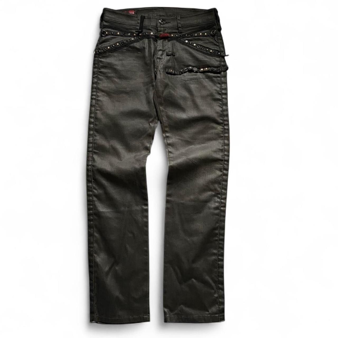 Marithe + Francois Girbaud Waxed Marithe Francois Girbaud Studded Snaker Denim Size US 30 / EU 46 - 2 Thumbnail