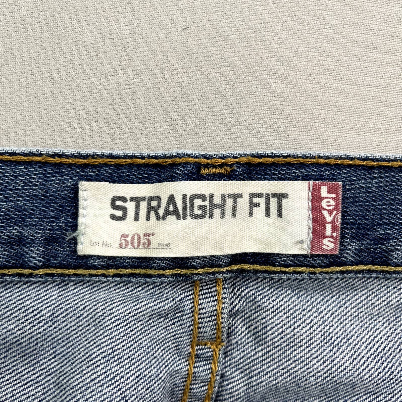 Levi's Levis 505 Jeans Mens 36x29 Blue Denim Regular Fit Stone Wash Size US 36 / EU 52 - 7 Thumbnail