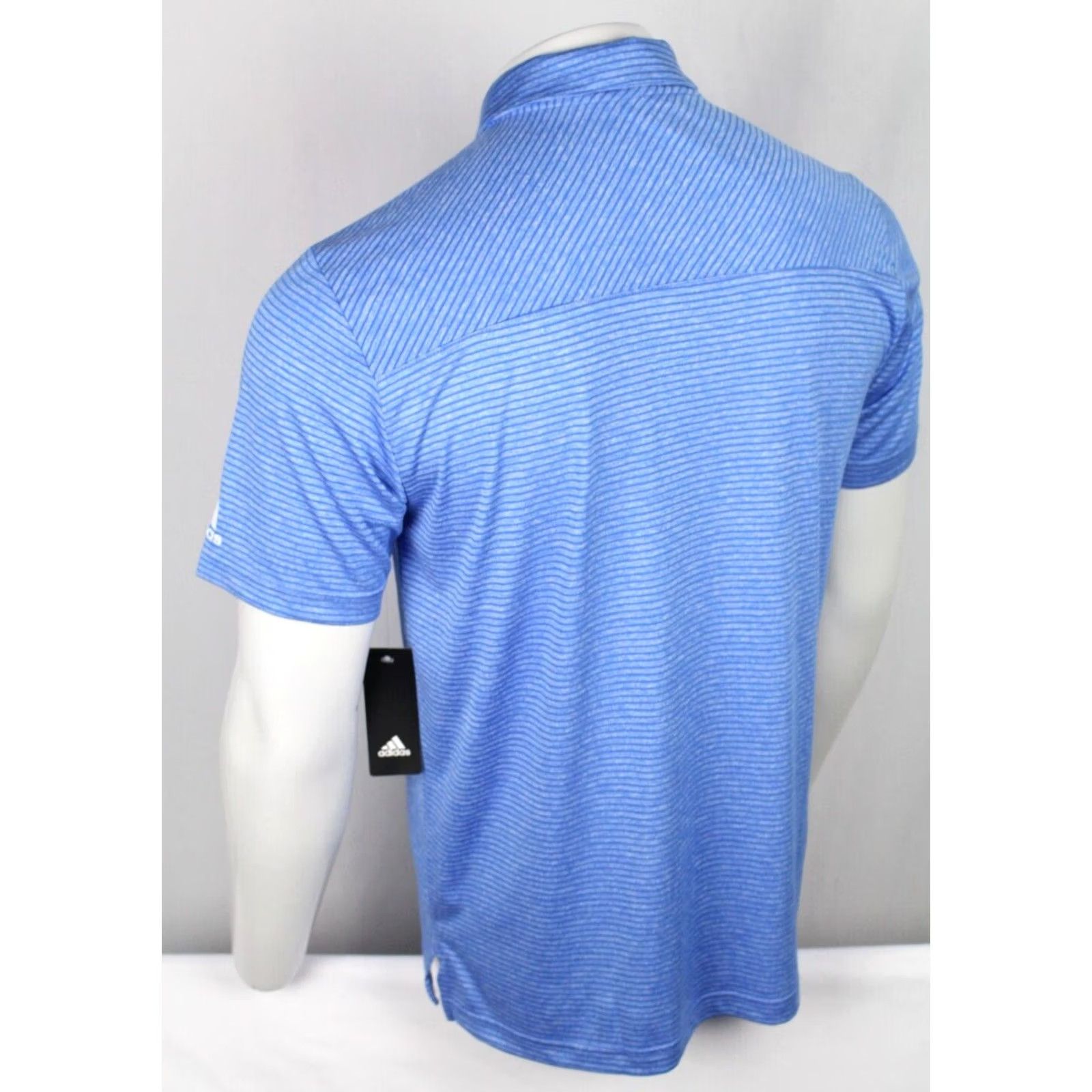 Adidas Adidas Golf Polo Feeder Stripe Short Sleeve M Medium Real Blue ADVS20R778 Size US M / EU 48-50 / 2 - 2 Thumbnail