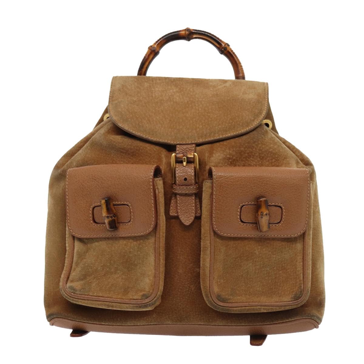 Gucci GUCCI Bamboo Shoulder Bag Suede Brown Gold 003 2058 003 2058 Size ONE SIZE - 2 Thumbnail