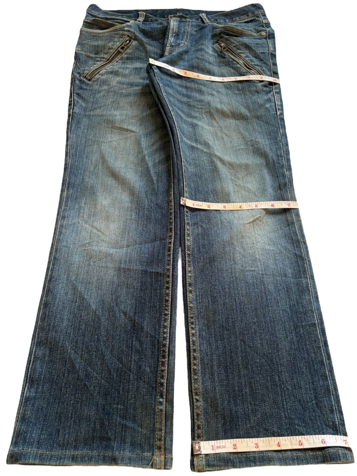 Designer × Japanese Brand Vintage Monsieur Nicole Tactical Mud Wash Distress Rip Jean Size US 31 - 15 Thumbnail