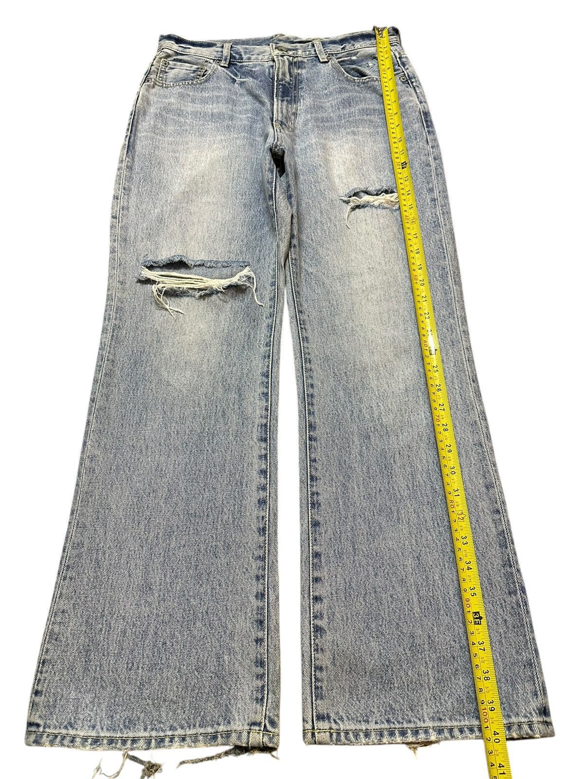semanticdesign Vintage Japanese Brand Faded Wash Distress Baggy Jeans Size US 31 - 12 Thumbnail