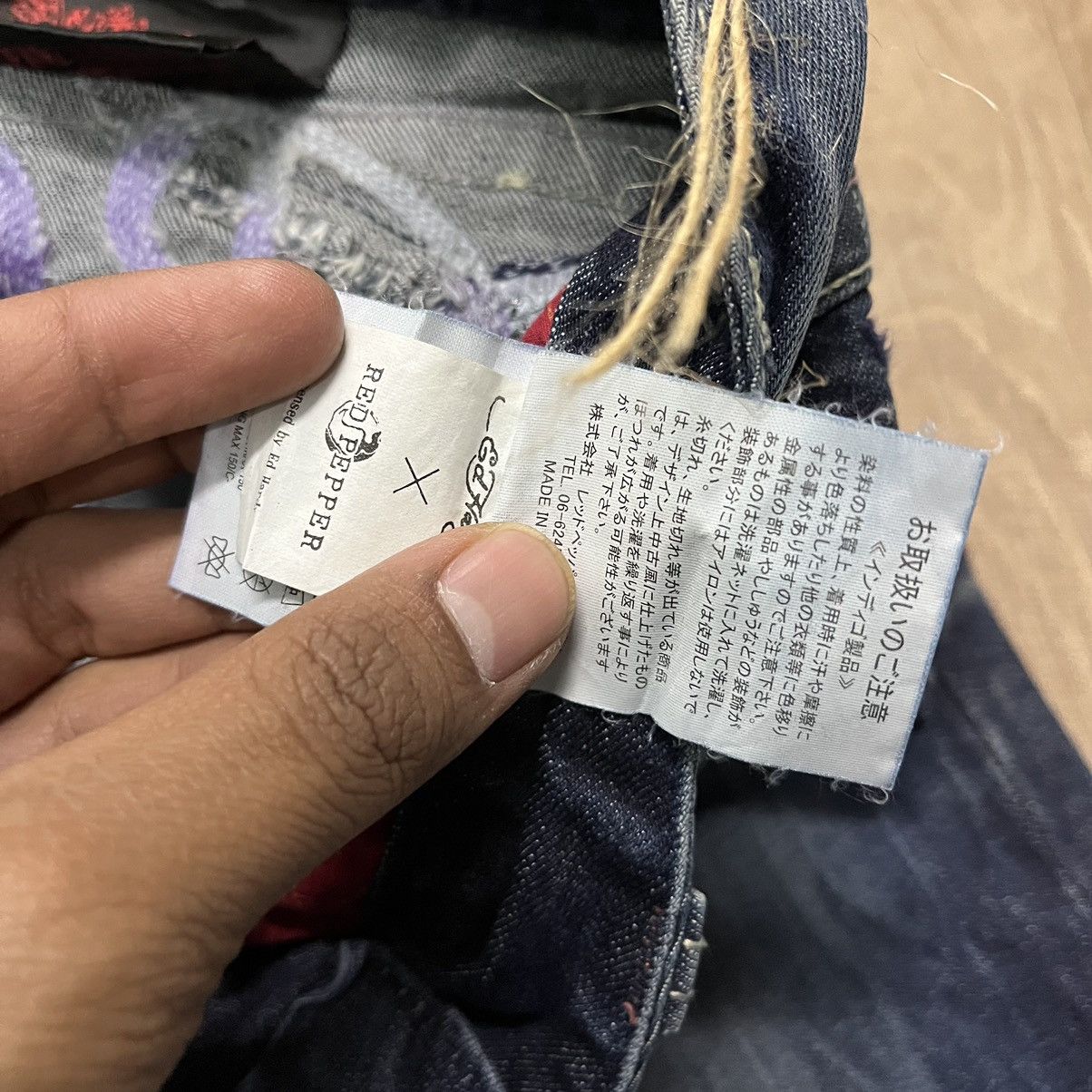 Ed Hardy × Japanese Brand Flare Jeans Red Pepper Jeans Embroidered Boot Cut Denim Size 28" / US 6 / IT 42 - 9 Thumbnail