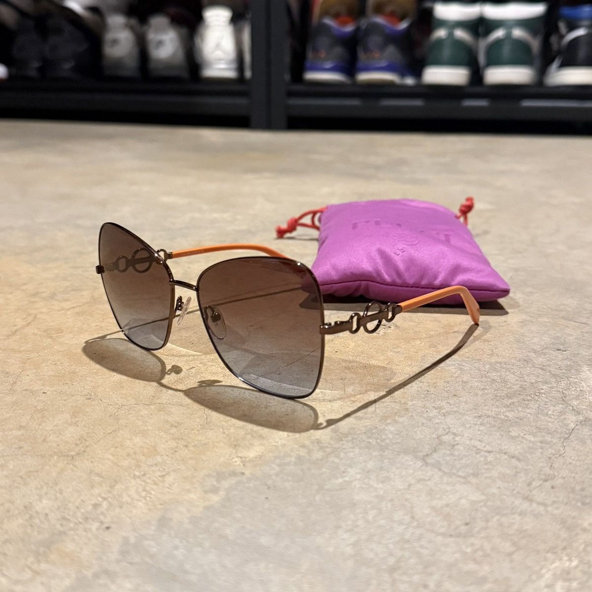 Other Emilio Pucci Butterfly Frame Gradient Lens Sunglasses Orange Size ONE SIZE - 1 Thumbnail