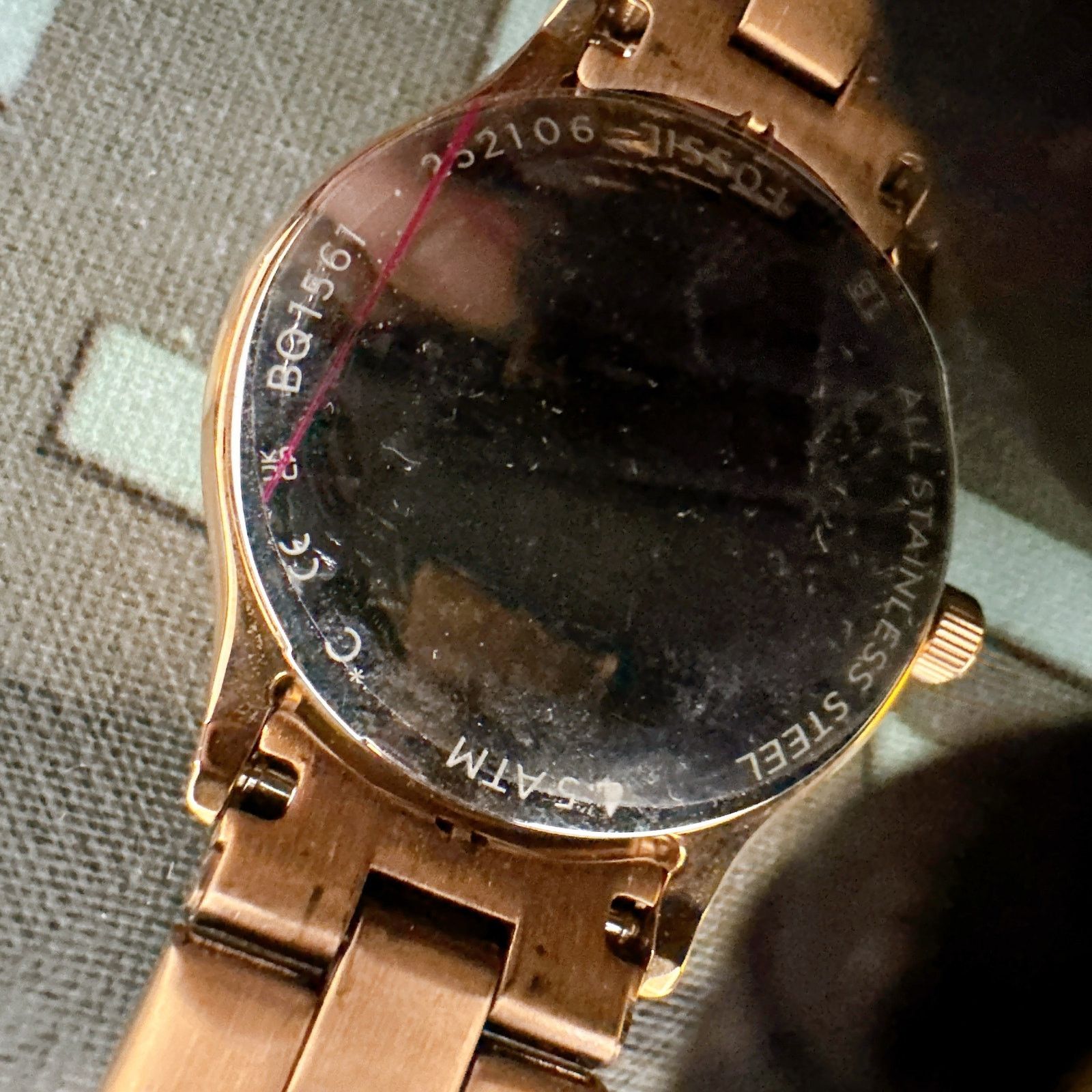 Fossil Fossil BQ1561 Stainless Steel Analog Rose Gold Dial Watch Size ONE SIZE - 5 Thumbnail