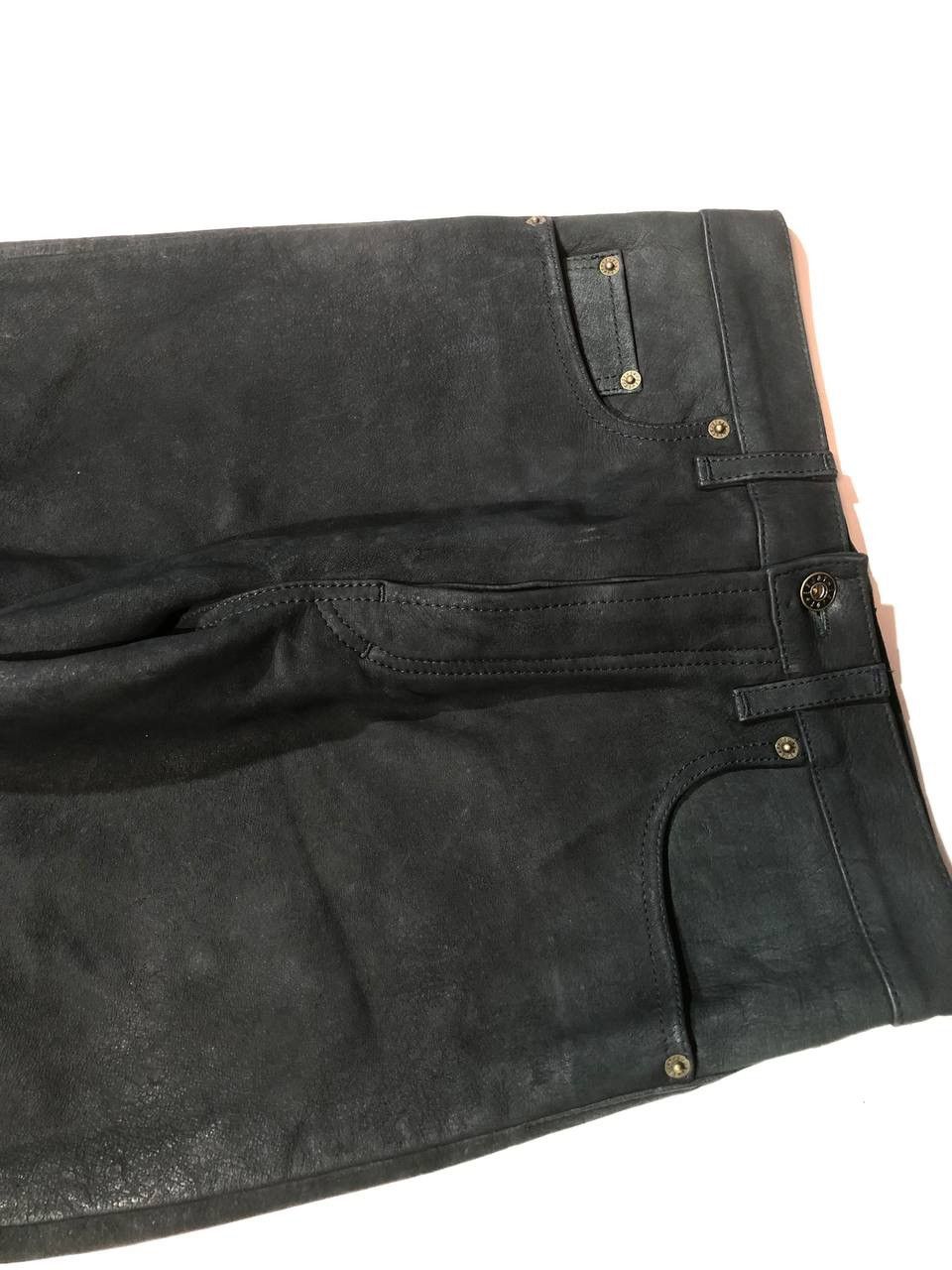 Vintage Enjoy Vintage Rare Moto Biker Leather Pants Size US 29 - 4 Thumbnail