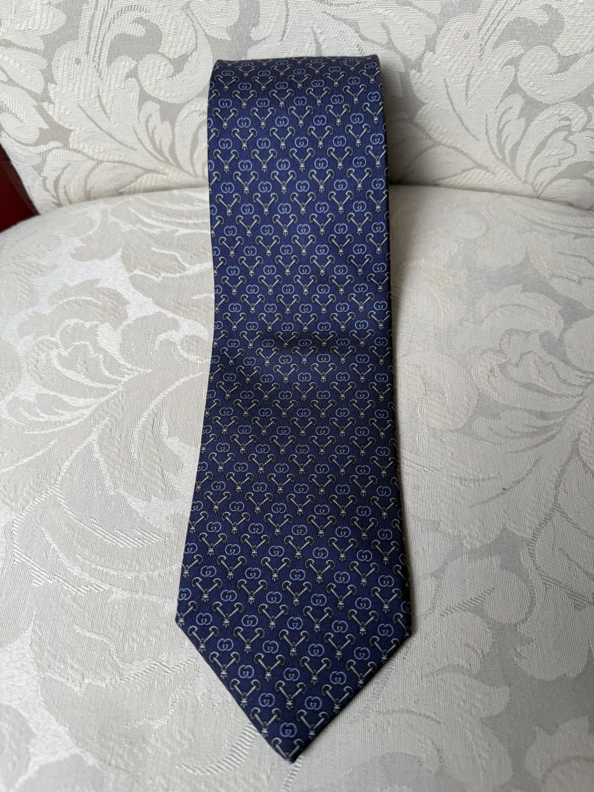 Gucci Gucci Monogram Horsebit Tie Size ONE SIZE - 1 Thumbnail