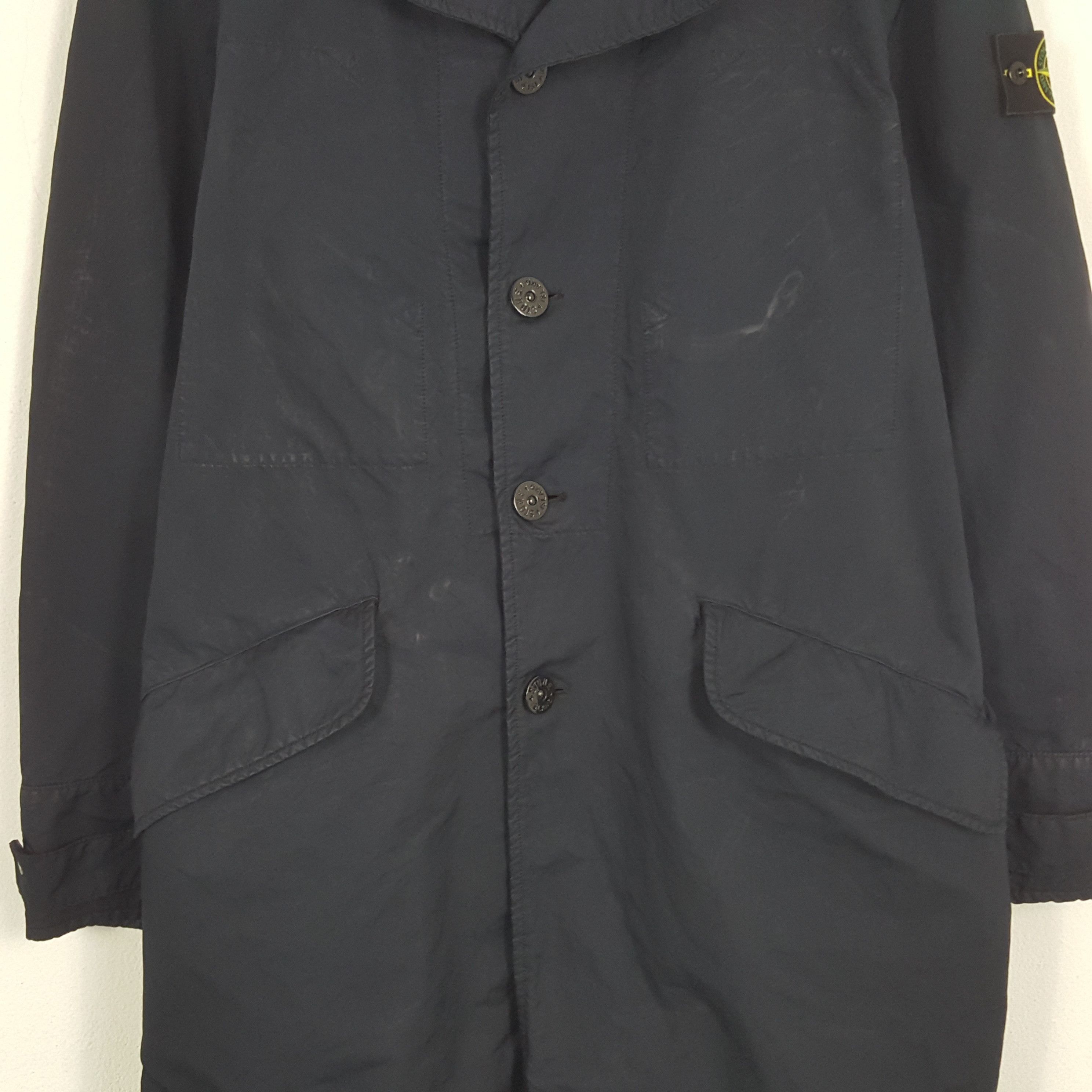 Designer × Stone Island × Vintage Vintage Stone Island Button Up Long Coat Jacket Size US L / EU 52-54 / 3 - 2 Thumbnail