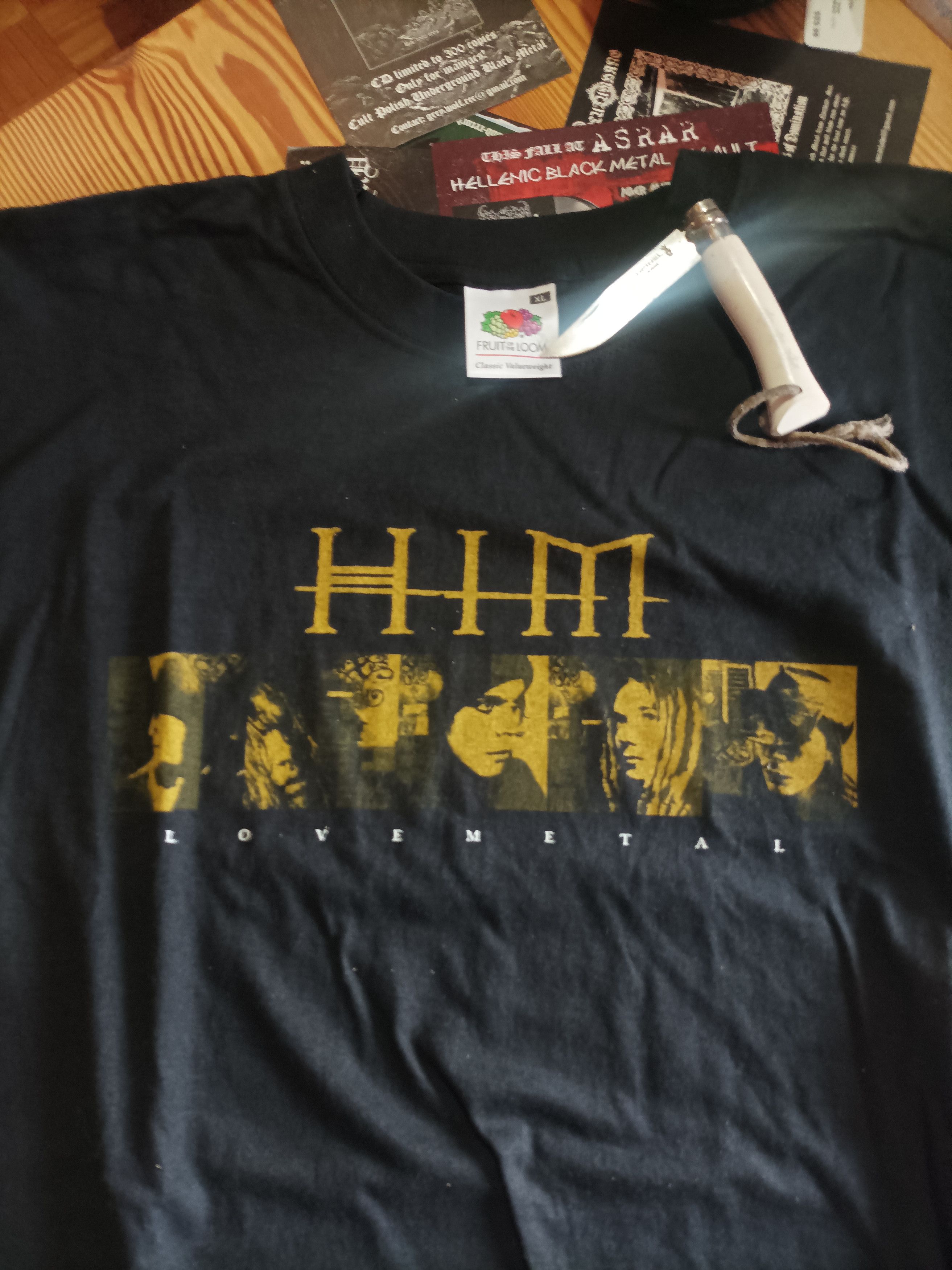 Band Tees × Vintage HIM.Lovemetal.tee Size US XL / EU 56 / 4 - 1 Thumbnail