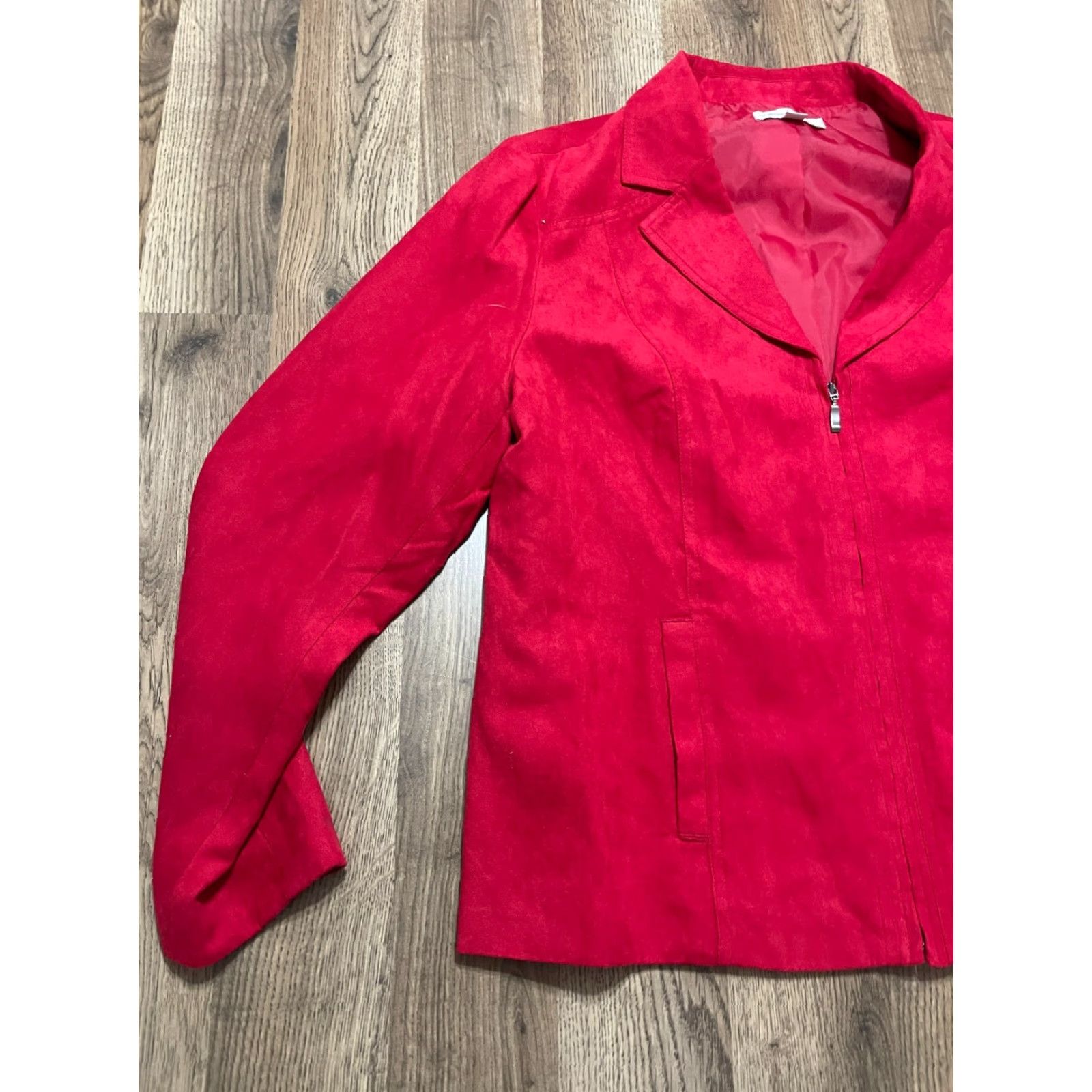 Vintage Studio Works Jacket Women's Size 14 Red Full Zip Long Sleeve Size XL / US 12-14 / IT 48-50 - 3 Thumbnail