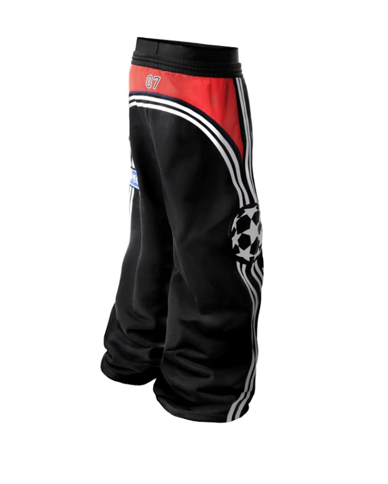 Japanese Brand Loose Baggy Track Football / Soccer Wide Leg Sweatpants Size US 30 / EU 46 - 6 Thumbnail