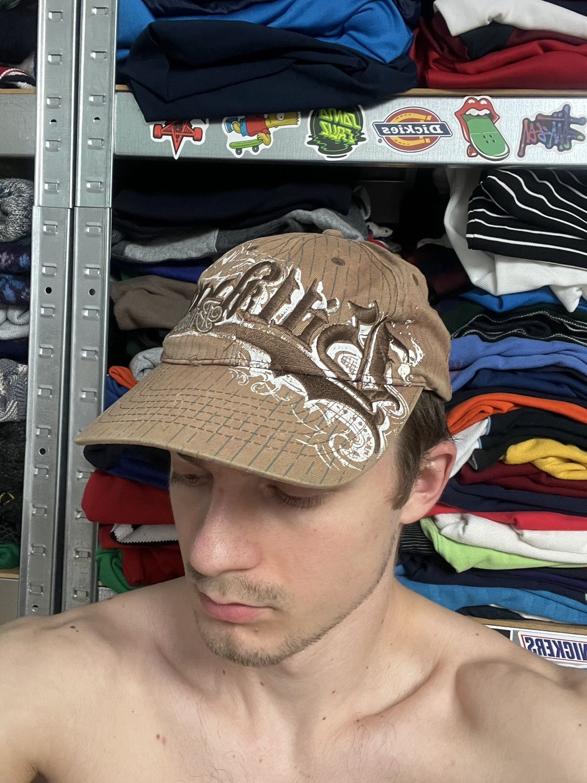 Billabong × Vintage Vintage Billabong Cap Hat Surf Style Brown Big Logo Rare Size ONE SIZE - 8 Thumbnail