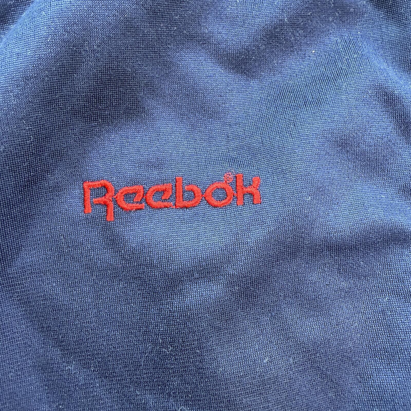 Reebok Vintage 90s Reebok Track Pants Navy Blue Logo Zip Ankle M Size US 32 / EU 48 - 6 Thumbnail