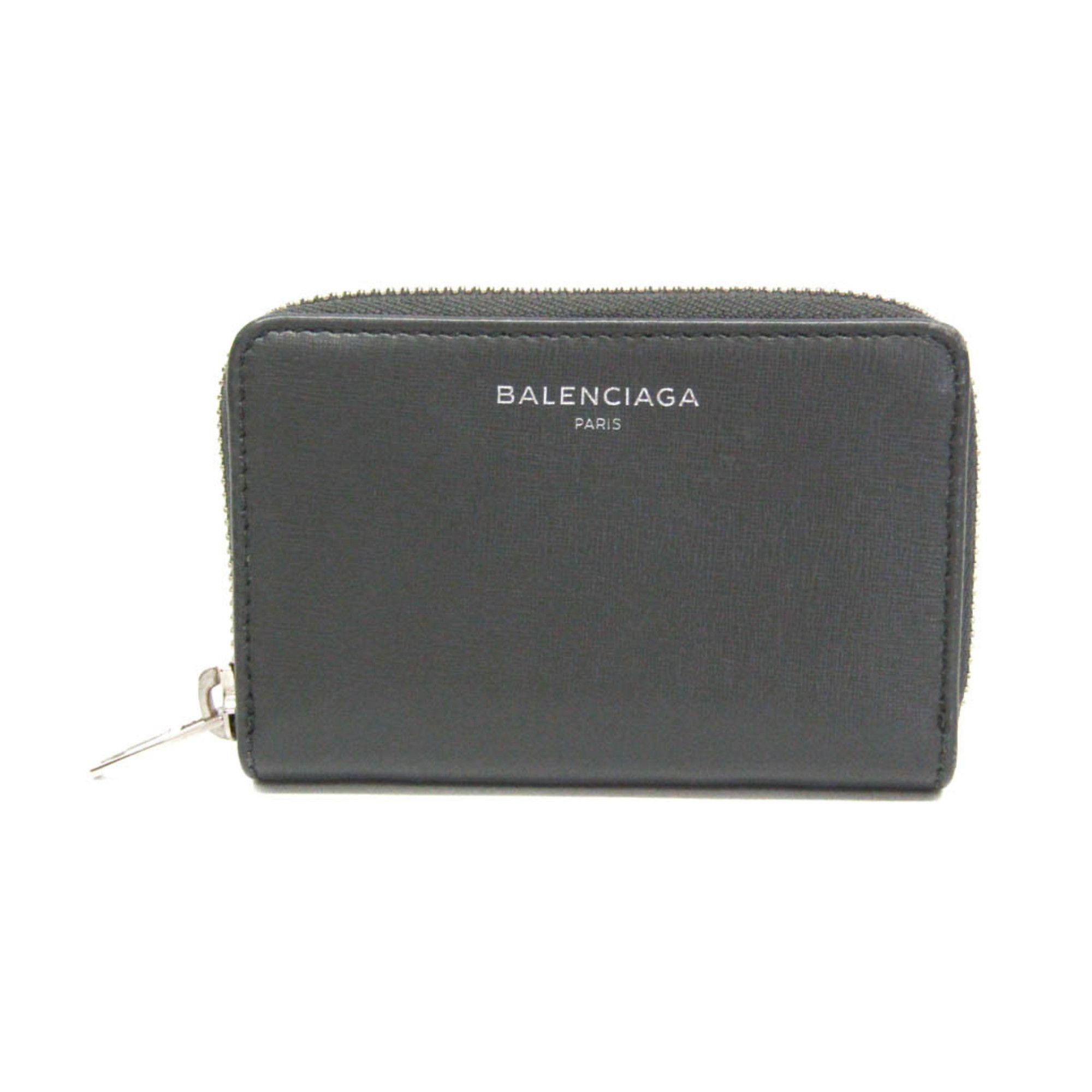Balenciaga Balenciaga 452503 Women's Leather Coin Purse/coin Case Dark Gray Size ONE SIZE - 1 Thumbnail