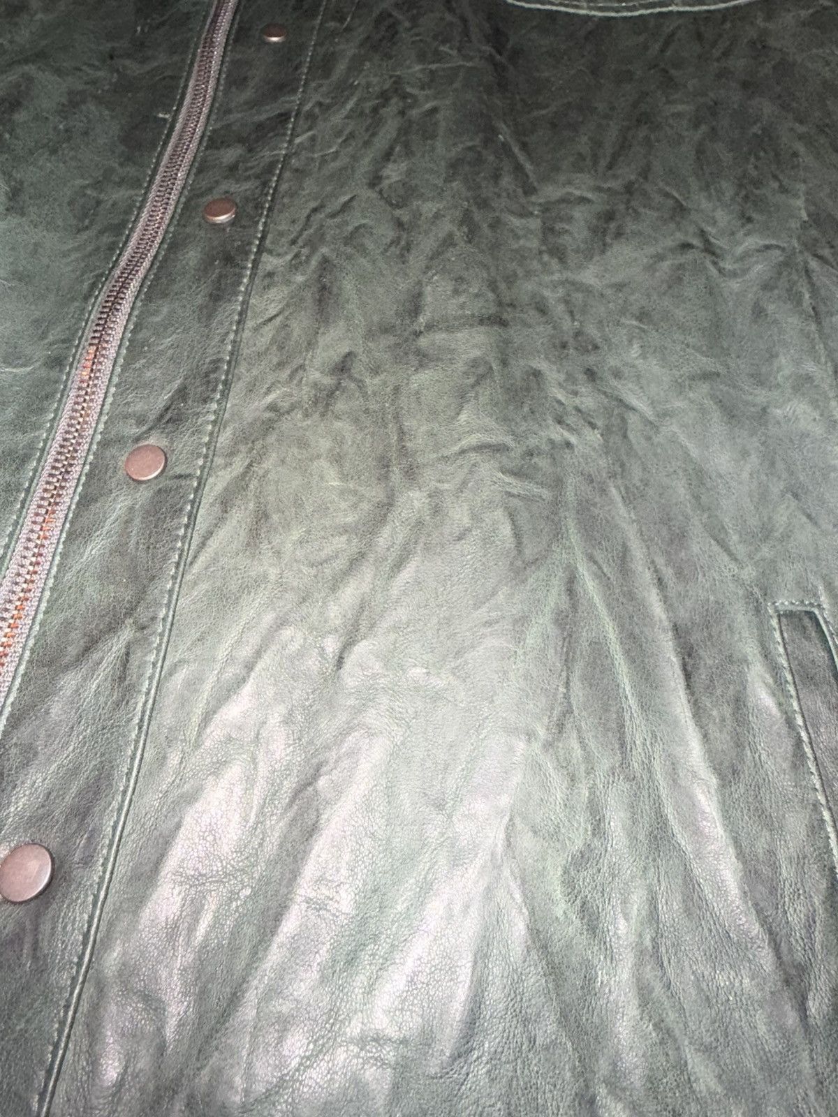 John Varvatos John Varvatos Sheep Skin Green Artisan Wash Shirt Jacket Size US L / EU 52-54 / 3 - 4 Thumbnail