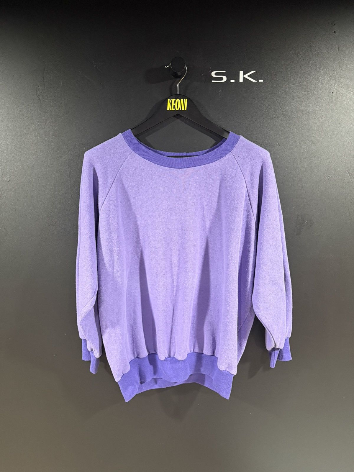 Vintage 1980s Vintage Purple Sun Faded Grunge Boxy Sweatshirt XL Size US XL / EU 56 / 4 - 1 Thumbnail