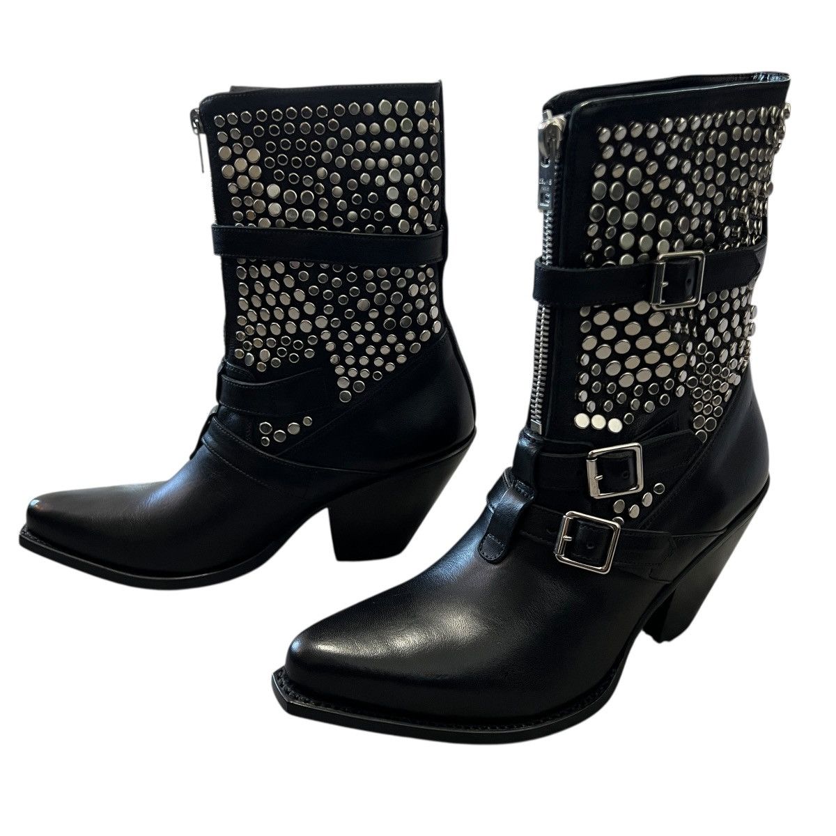 Celine CELINE 2019SS Hedi Slimane Studded Cowboy Boots with Box Size US 5 / IT 35 - 5 Thumbnail