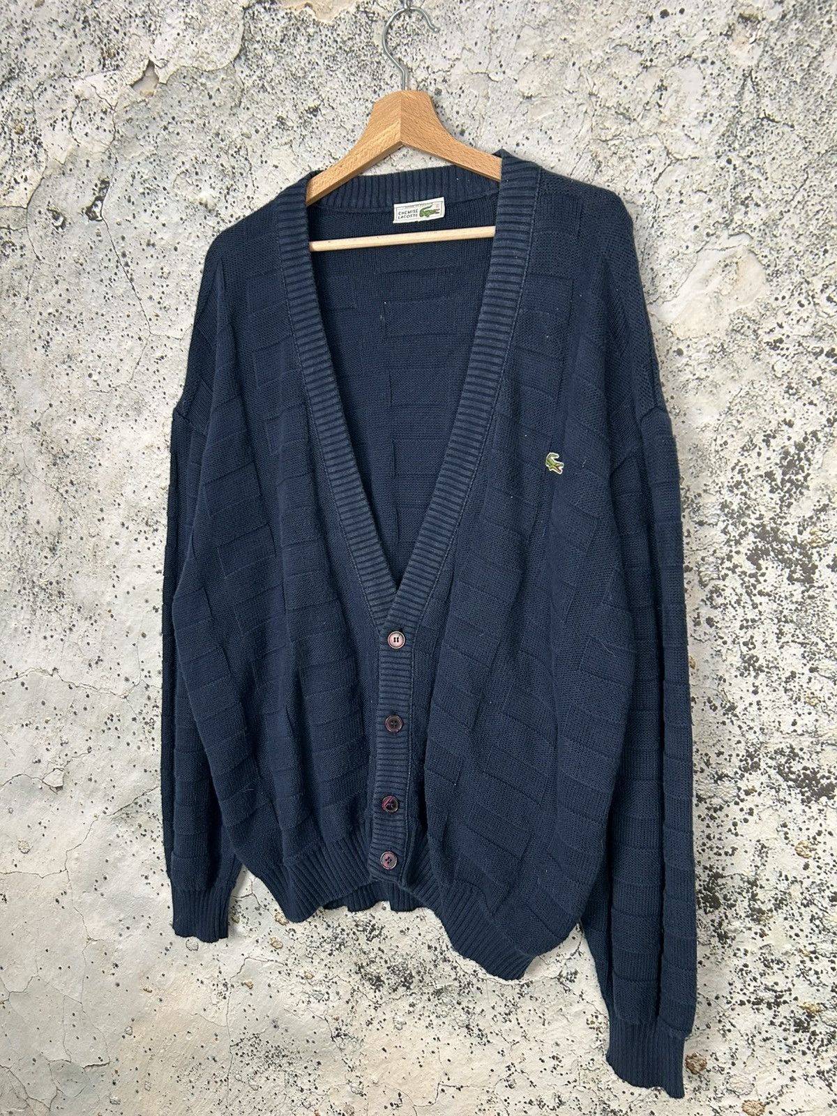 Lacoste Vintage Lacoste Cardigan Navy Blue 90s Archive Designer Size US L / EU 52-54 / 3 - 2 Thumbnail