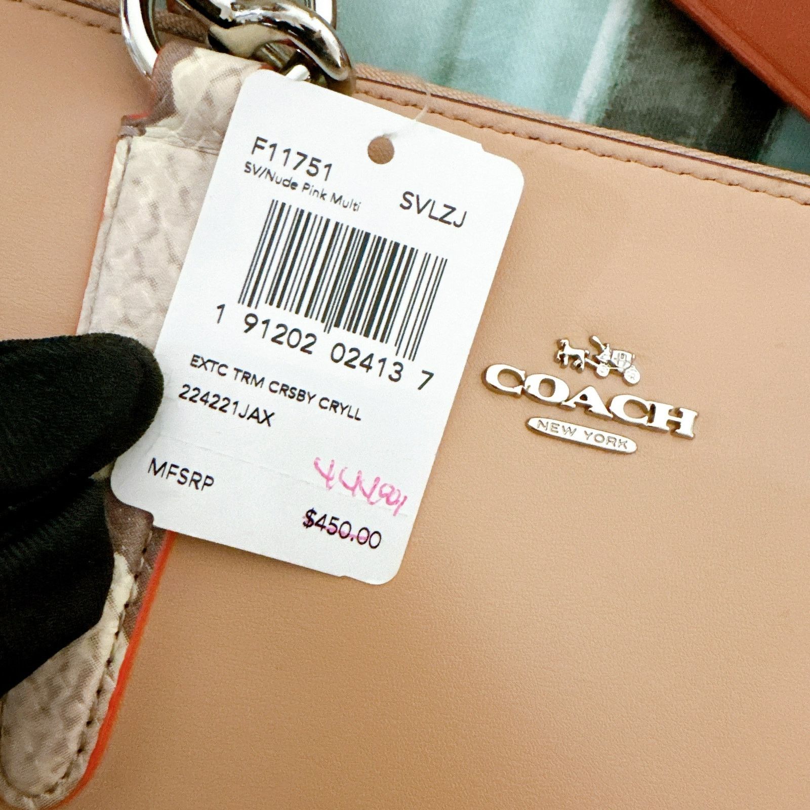 Coach Coach F11751 Crosby Carryall Tote in Nude Pink Multi Leaher Size ONE SIZE - 7 Thumbnail