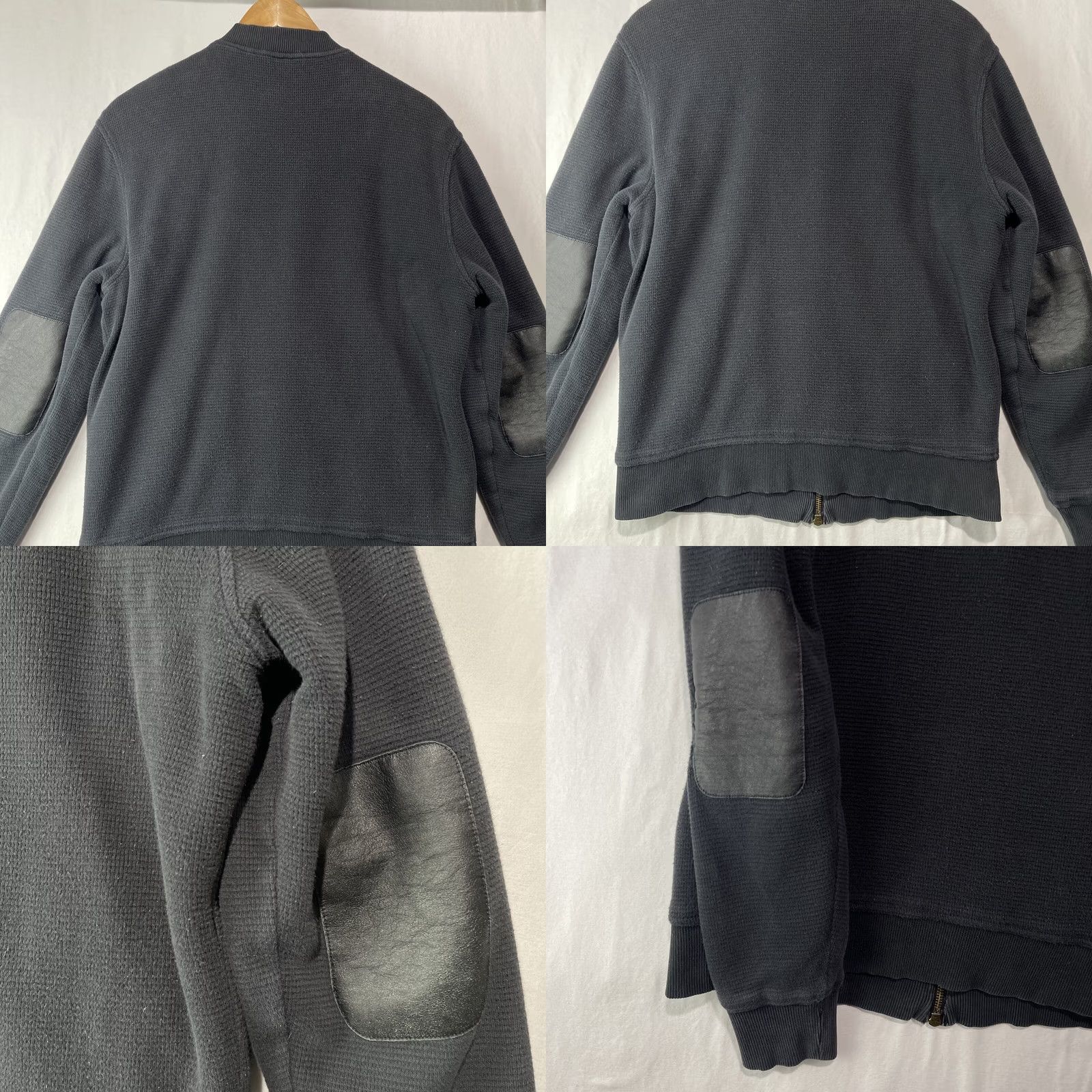 John Varvatos John Varvatos Jacket Mens Medium Thermal Waffle Knit Sherpa Lined Zip Bomber Jacket Size US M / EU 48-50 / 2 - 10 Thumbnail