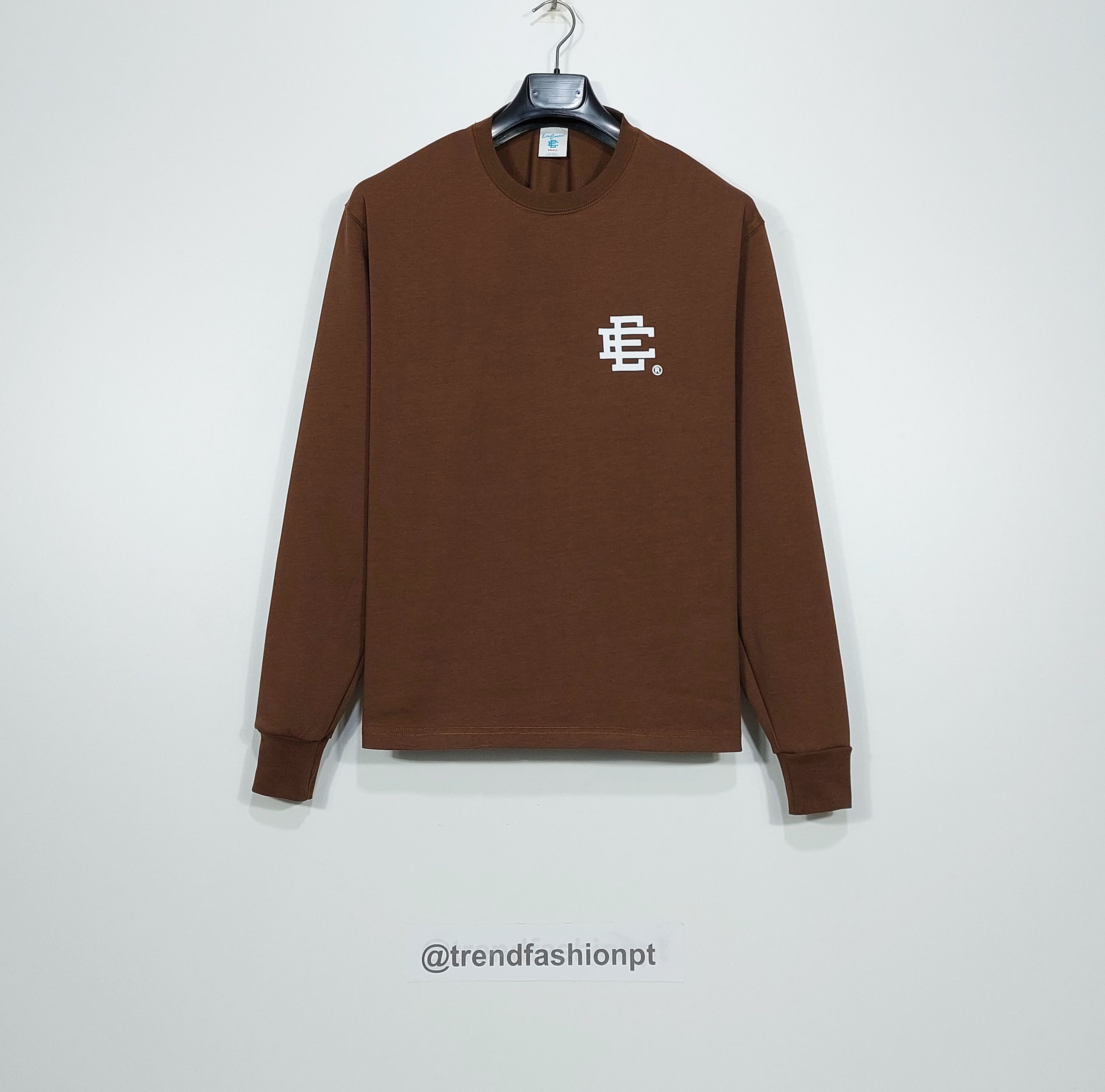Eric Emanuel EE long sleeve tshirt - brown / white S Size US S / EU 44-46 / 1 - 1 Thumbnail