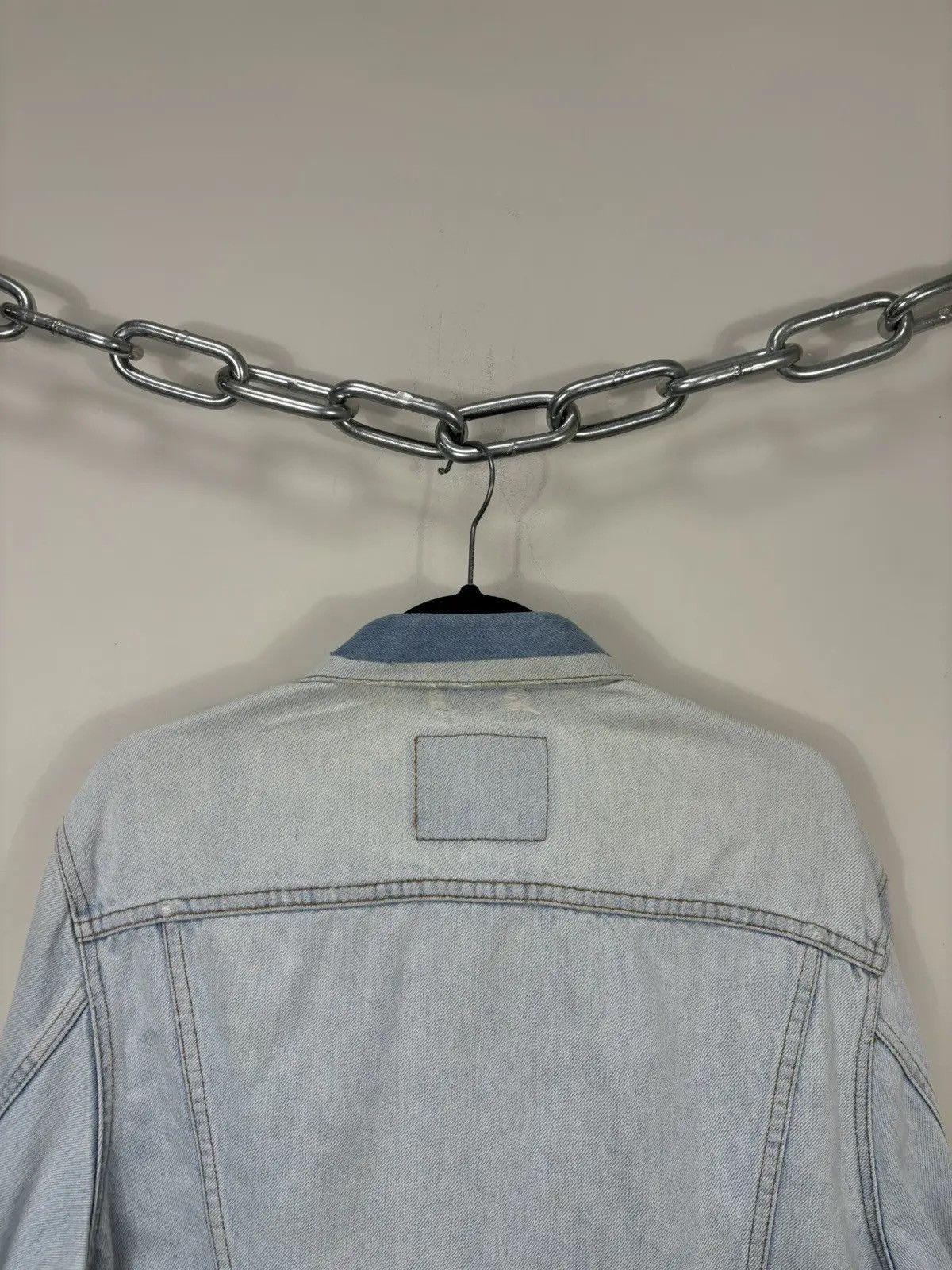 Levi's × Vintage Vintage 90s Levi’s USA Faded Light Blue Hype Denim Jacket Size US M / EU 48-50 / 2 - 18 Thumbnail